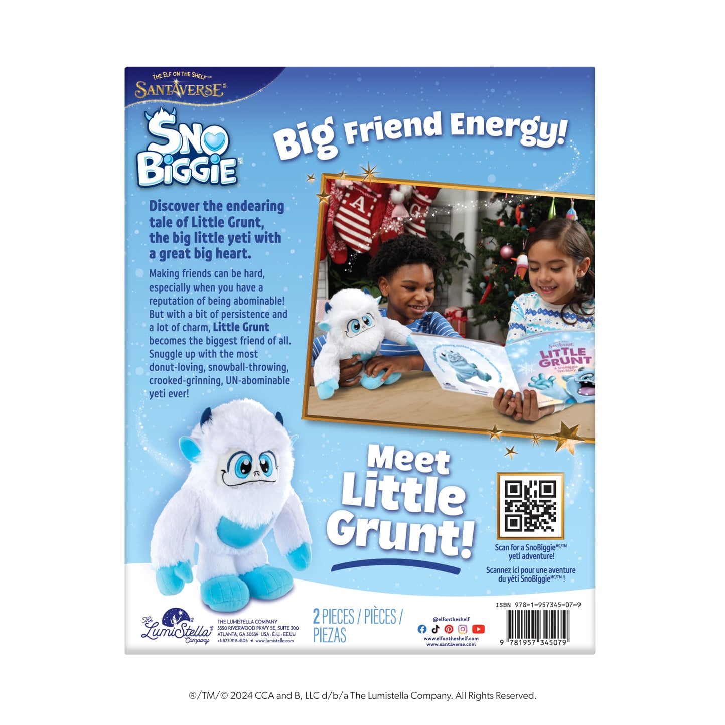 Little Grunt Yeti & Book with Exclusive new Tale Little Grunt: A SnoBiggie Yeti Story by Chanda A. Bell for Fans of The Elf on the Shelf Santaverse
