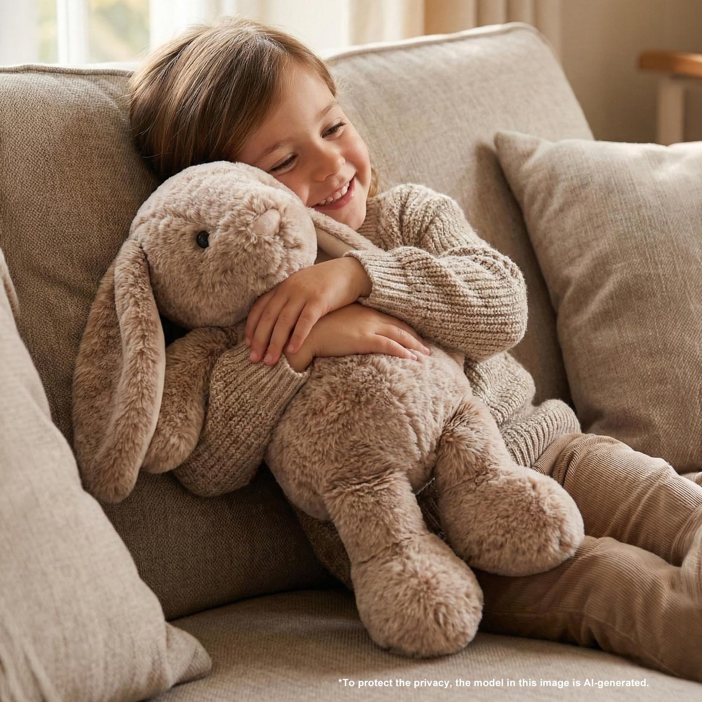 WEIGEDU Bunny Rabbit Stuffed Animals Plush Toys for Kids Girls Boys Baby Birthday Bedtime Gift, 45cm
