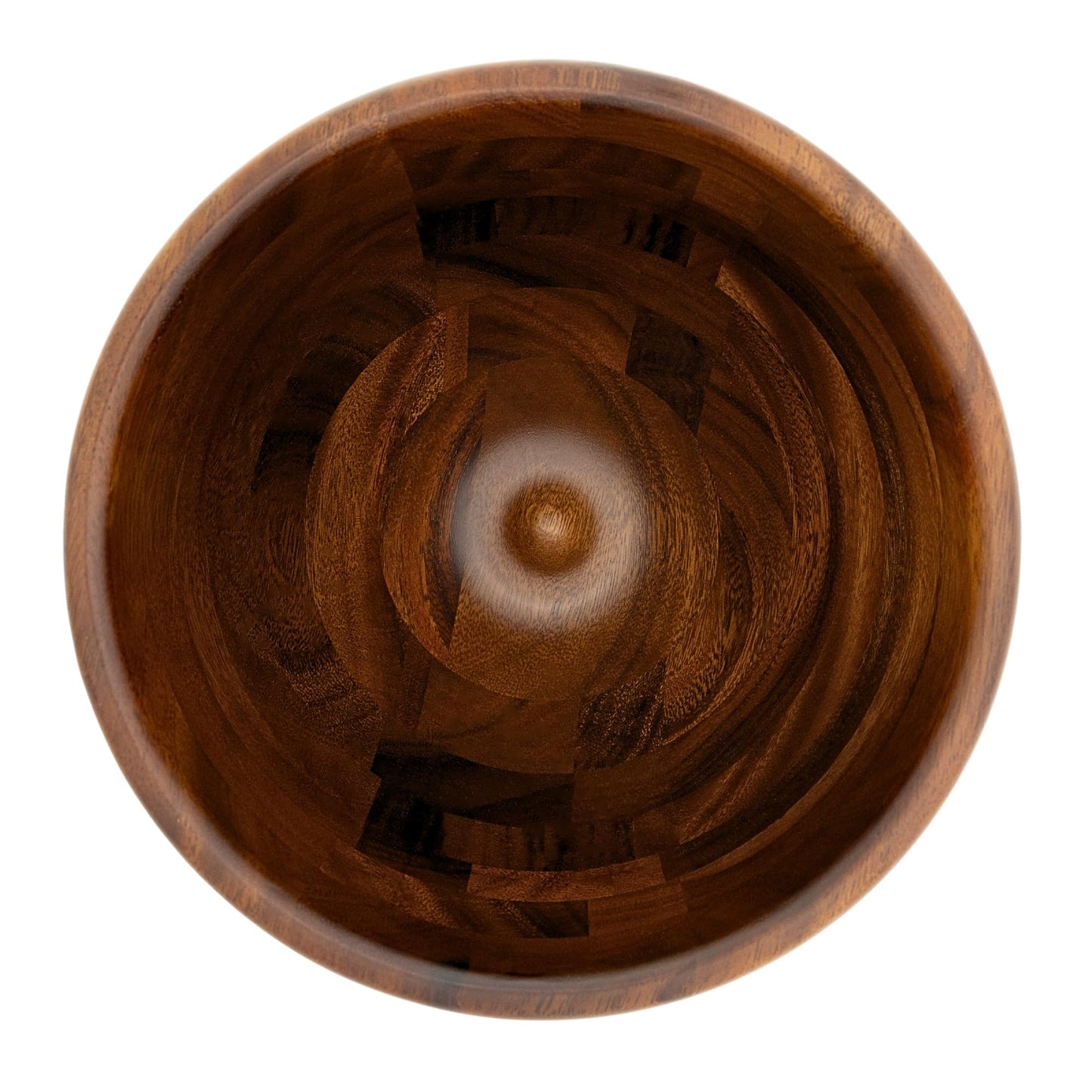 ADVANCEDSIL Premium Walnut Wood Mixing Bowl – 5 Quart – Compatible with 4.5 & 5 Qt Tilt-Head Models – Natural True Walnut Wooden Bowl with Stainless Steel Locking Base