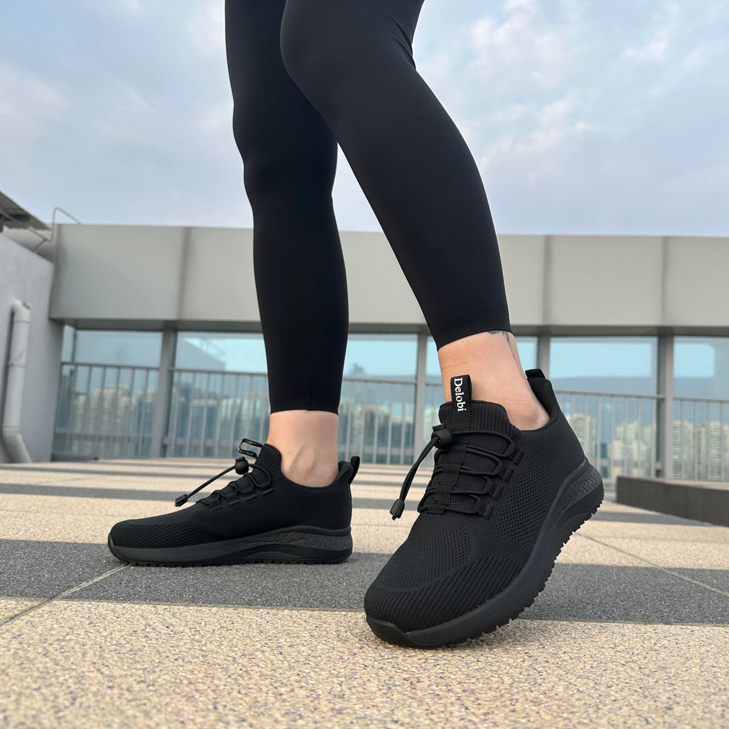 AEHAO Women's Non Slip Work Shoes Slip Resistant Waterproof Chef Shoe for Restaurant Kitchen Food Service Nursing Hospital Staff Walking Sneakers with Slip-On Design,Black 8