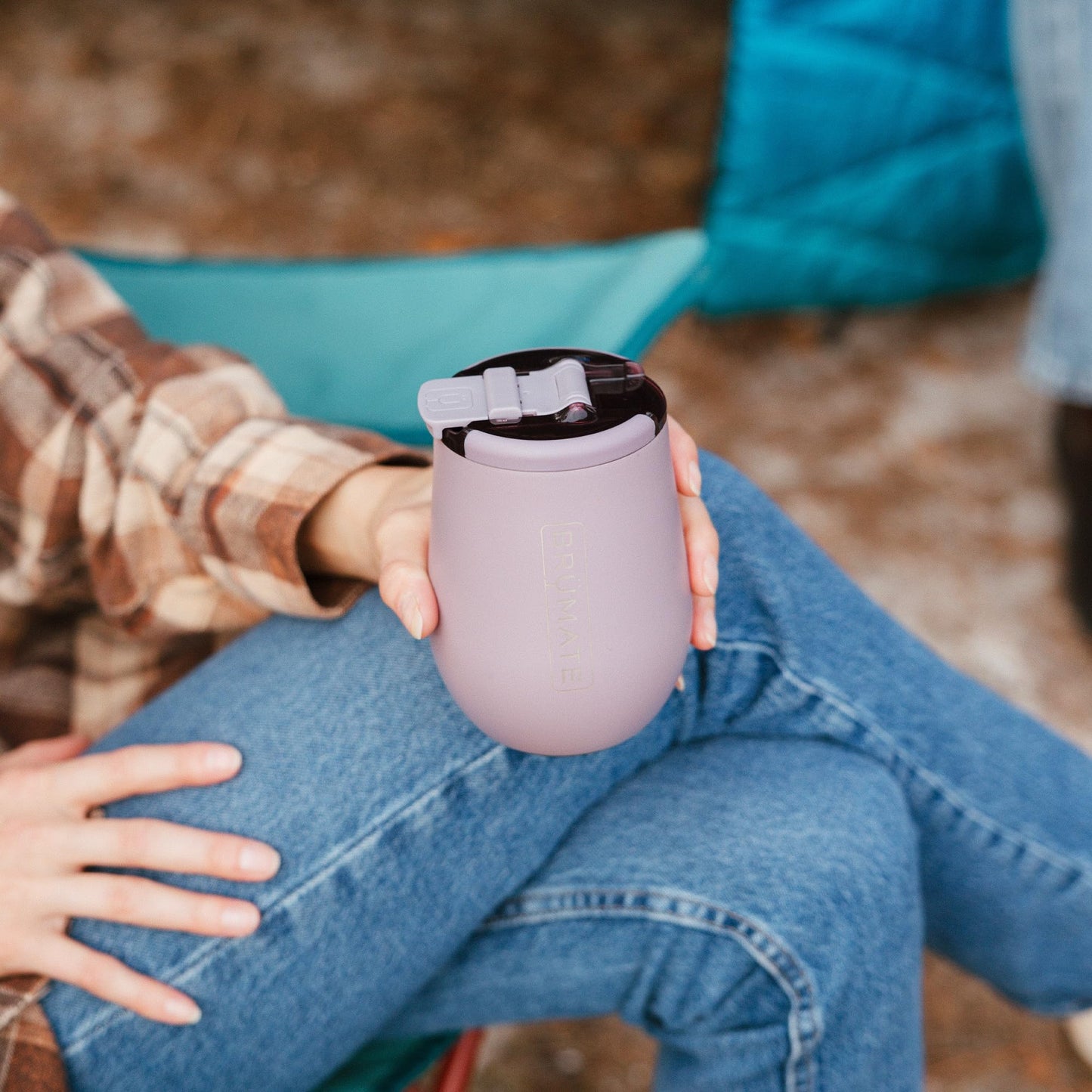 BrüMate Uncork'd 14oz 100% Leakproof Insulated Wine Tumbler | Locking Lid | Insulated Stainless Steel Wine Glass | Perfect For Travel & Outdoors | BPA-Free (Dark Aura)