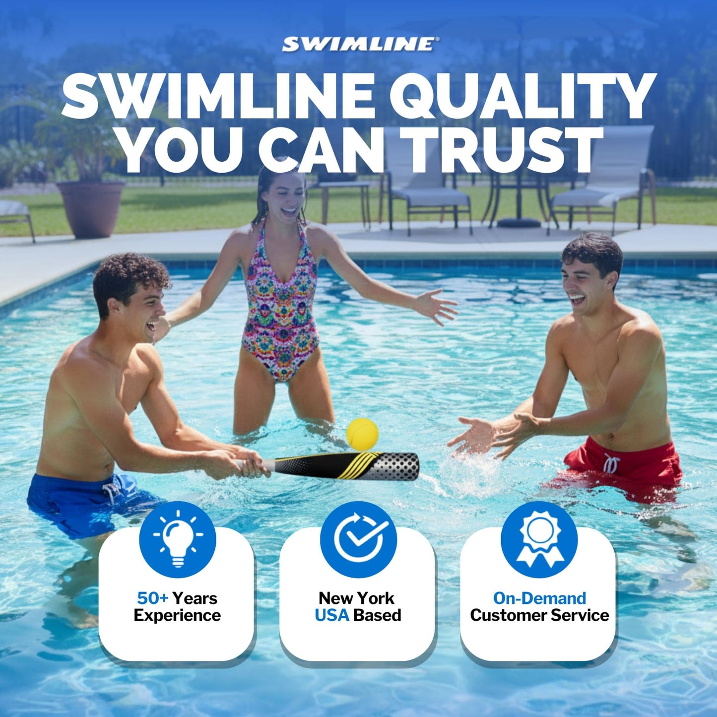 Swimline Neo Pool Baseball & Bat Set, Multi, One Size