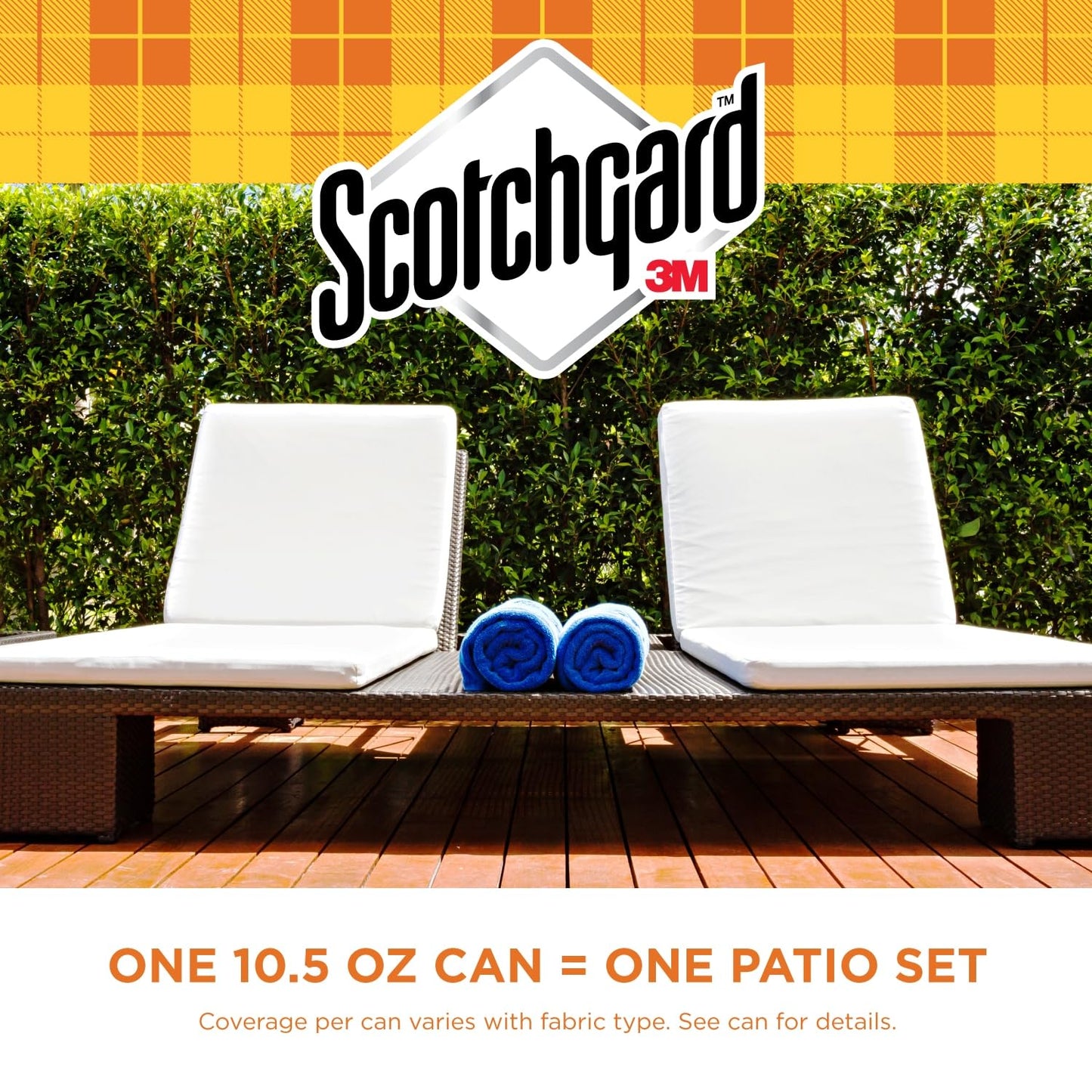 Scotchgard Water & Sun Shield Outdoor Fabric Protector Spray, UV Protection and Water Protection for Patio Furniture, Upholstery & More – 10.5 oz Aerosol (3 Cans)