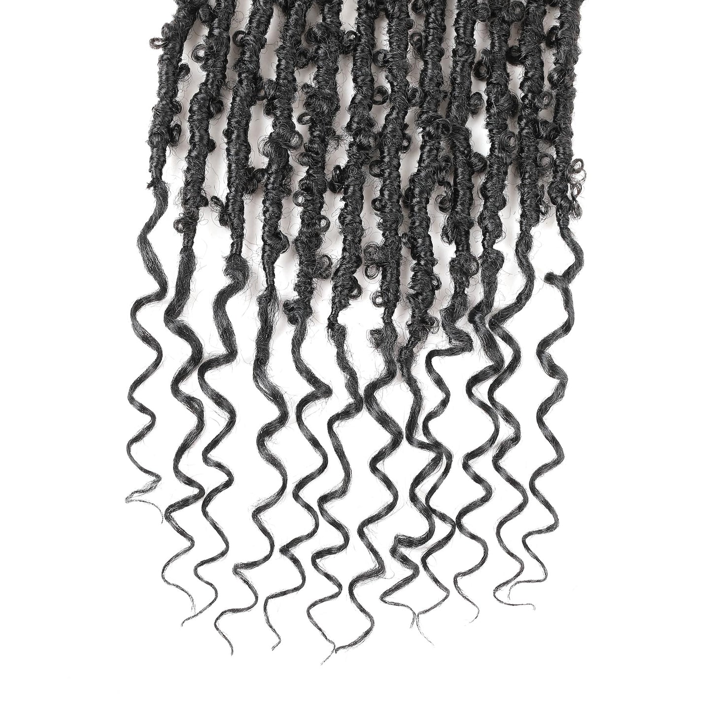 Aipin Butterfly Locs Crochet Hair Goddess Locs Curly Ends 24 Inch Distressed Butterfly Faux Locs Synthetic Butterfly Soft Locs Crochet Hair For Black Women Hair Extensions (24 Inch, 6packs,1B)