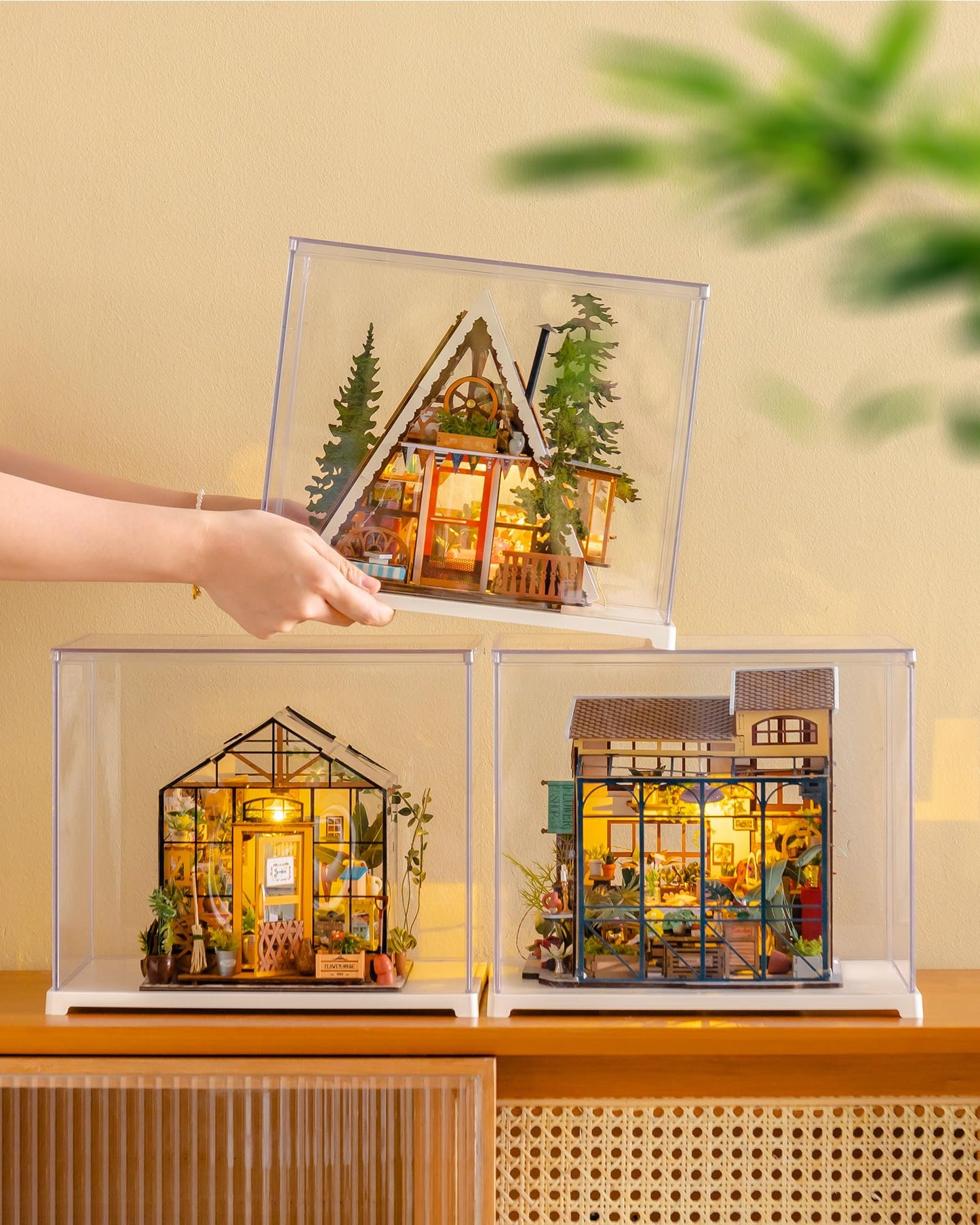 Rolife Miniature House Kit, Mini Wooden Dollhouse Kit, Tiny House Diorama Building Kits DIY Crafts for Adults, 3D Puzzle Birthday Crafts Hobbies Gift for Teens