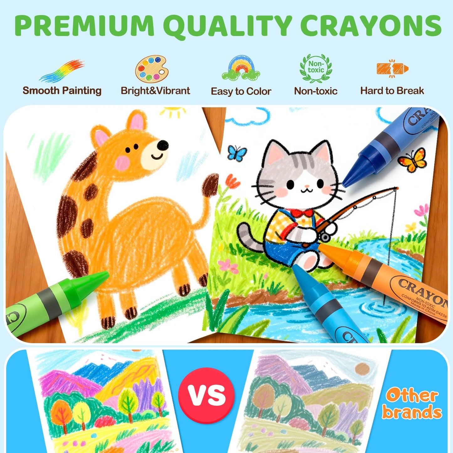 800 Count Crayons Bulk Set with 18 Colors, Non-Toxic Washable Silky Crayons, School Supplies Easter Basket Stuffers Party Favors Gift for Kids 3+, Art Supplies for Preschool Kindergarten Classrooms