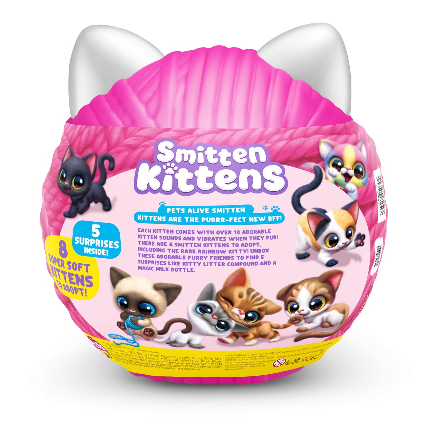 Pets Alive Smitten Kittens Surprise (Tabby Cat Ginger) by ZURU Nurture Play Soft Toy Unboxing Adopt Interactive 10 Sounds