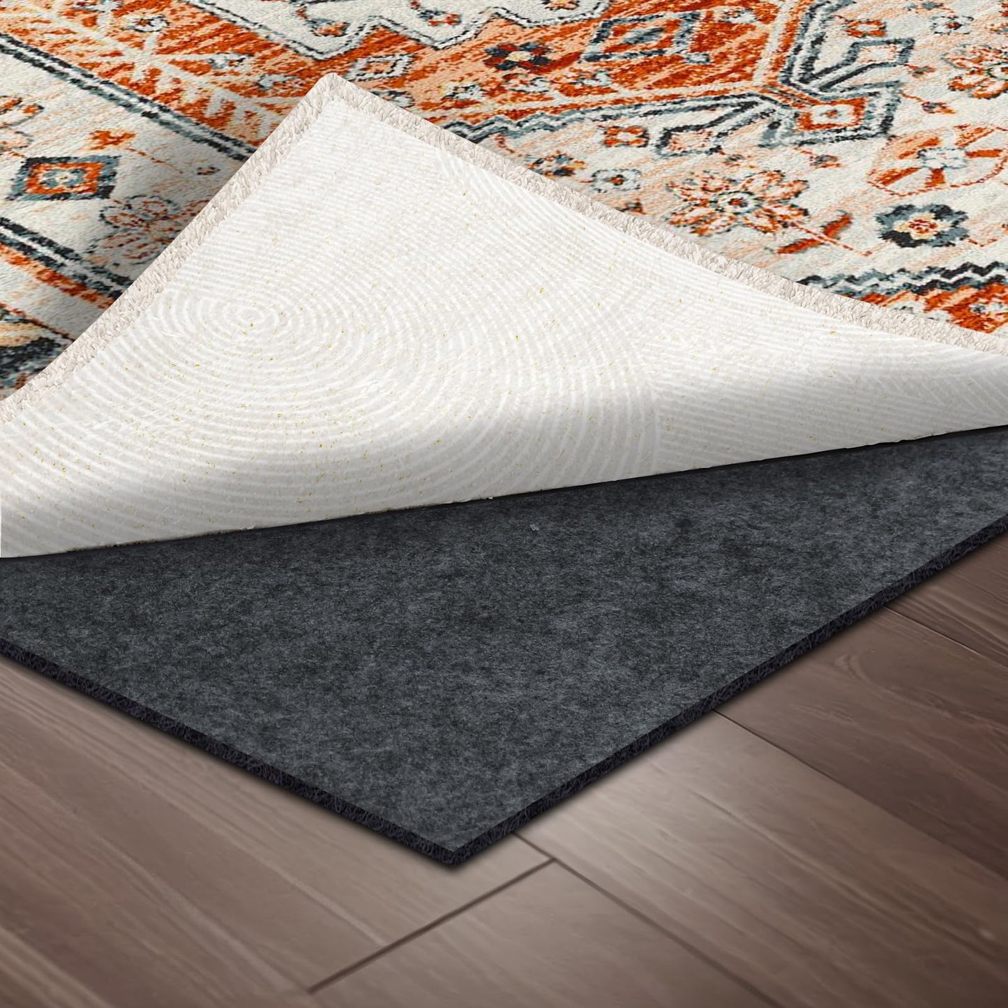100% Waterproof Rug pad, 8x10 ft Area Rug Non-Slip Rug Pads, Carpet Pads for All Floors and finishes, Felt pad for Hardwood Floors, Keep Carpets in Place Soft and Secure