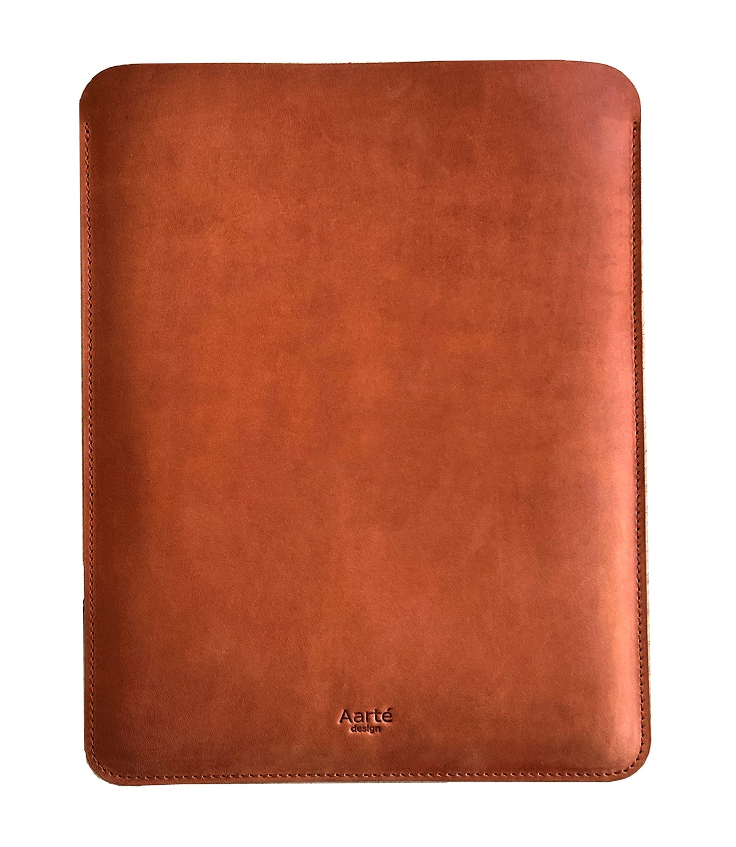 Aartedesign Genuine Vintage Leather Sleeve case for 13-inch MacBook Air/Pro 2018-2025 M1 M2 M3 A2337 A2179 A1932 / 13 MacBook Pro M1 M2 M3 /A2338 A2251 A2289 (2018-2025) (Vertical, Cognaq)
