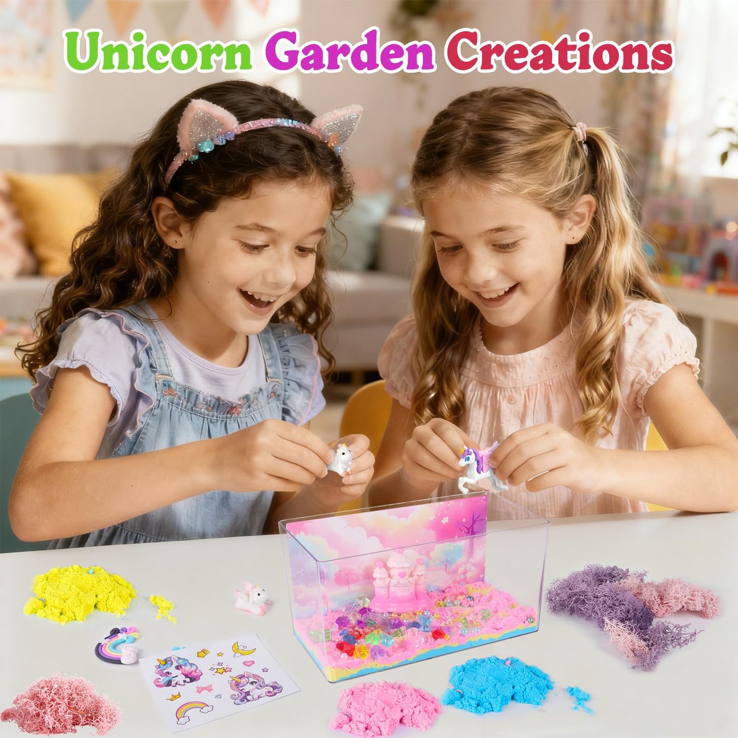 Unicorn Terrarium Kit for Kids with Music
