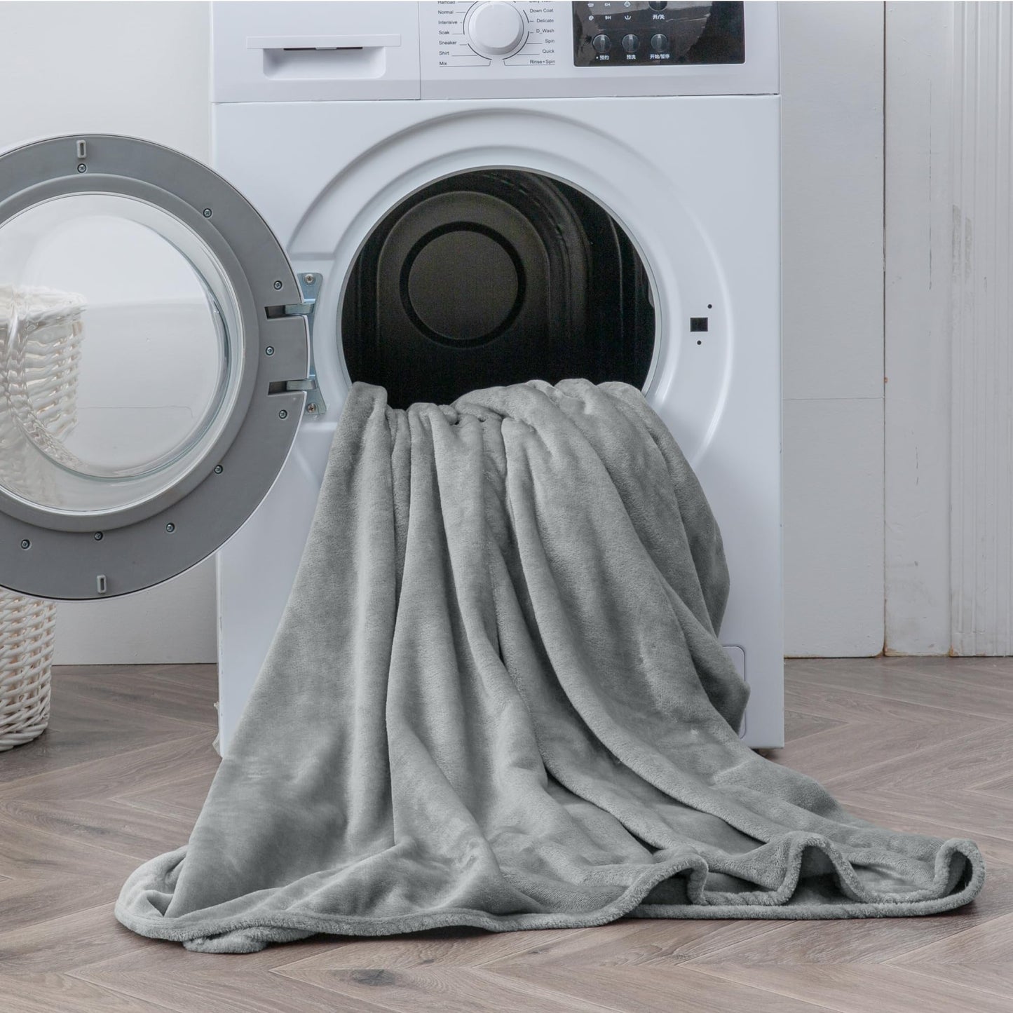 BEDELITE Flannel Sheets Full Size Grey - Super Soft Fleece Sheets Set Fluffy Extra Plush, 4 Piece(Include Fitted Sheet, Flat Sheet, 2 Pillowcases)