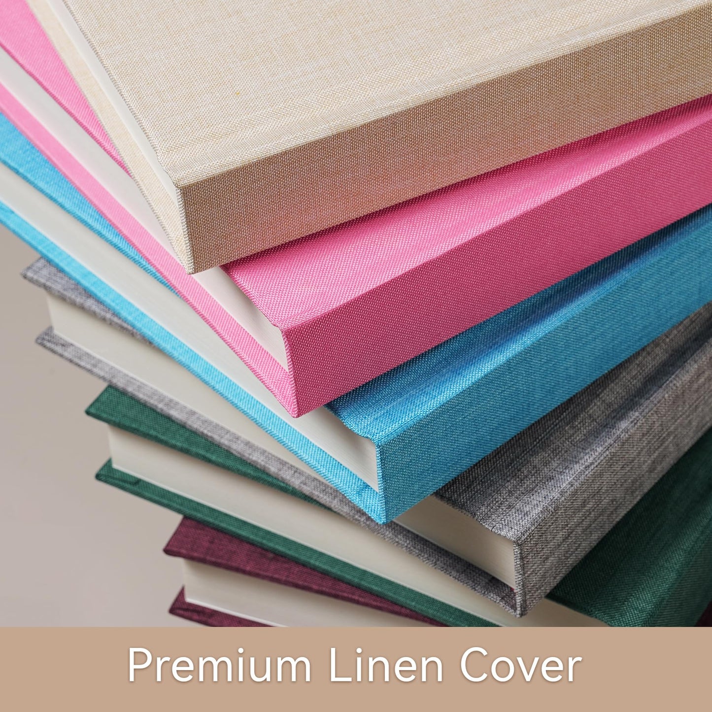 Rseozr 168 Pockets Instax Mini Photo Album For 2x3 Pictures, Linen Hardcover Polaroid Photo Album With Writing Space, Polaroid Album Book For Fujifilm Instax Mini Instant Camera (Beige)