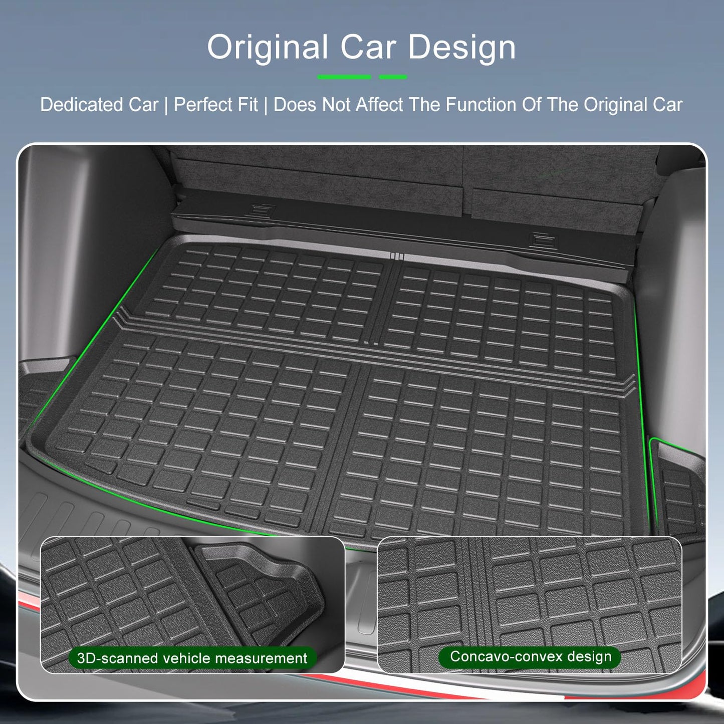 xipoqix Trunk Mat Compatible with 2017-2022 Honda CRV Cargo Liner TPE All Weather Cargo Liner Replacement for 2017 2018 2019 2020 2021 2022 Honda CR-V Accessories (Rear Trunk Mat)