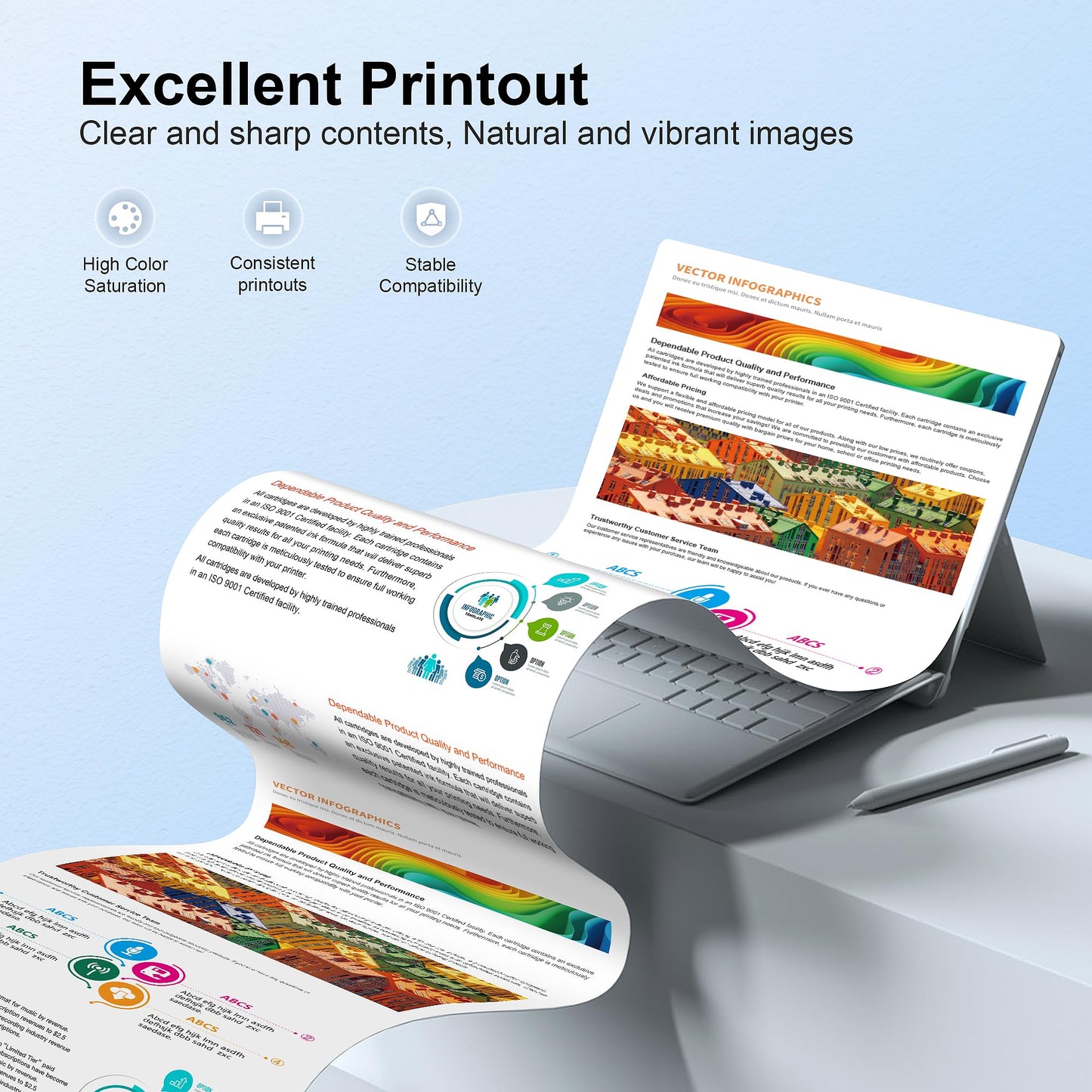 LC406XL Ink Cartridges for Brother Printer for Brother LC406XL LC406 LC 406XL for Brother LC406 Ink Cartridges Compatible with Brother MFC-J4335DW,MFC-J5855DW,MFC-J4535DW,MFC-J6555DW Printer (4 Pack)