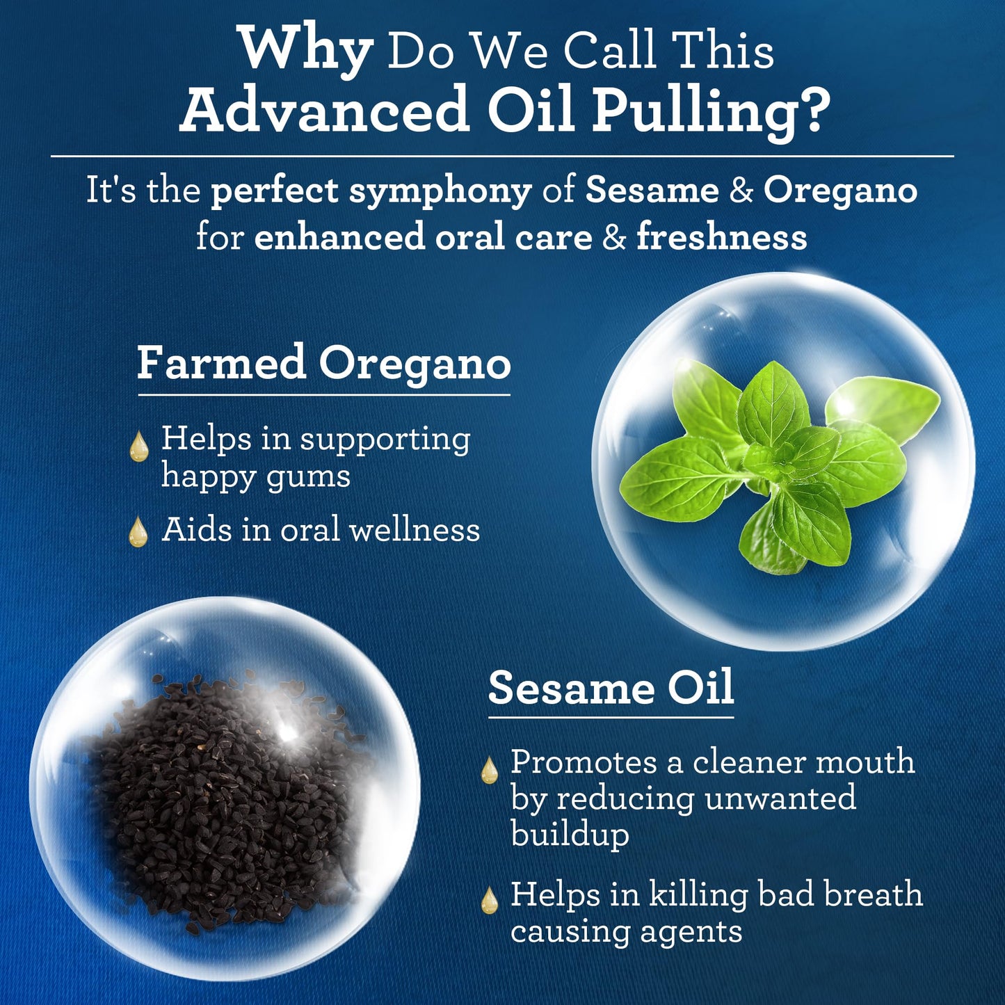 GuruNanda Advanced Oil Pulling with Tongue Scraper, Natural Alcohol Free Mouthwash with Coconut Oil, Vitamins D & E for Teeth & Gum Health (3x8 Fl Oz)