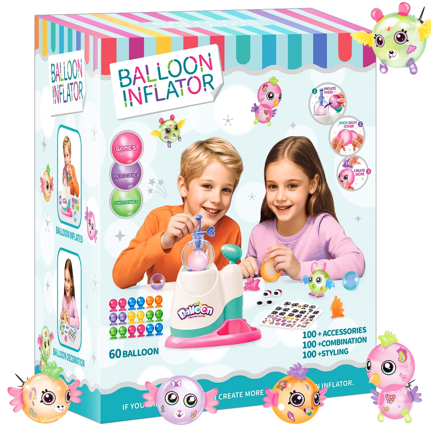 Kenvc - Animal Balloon Kit, DIY Craft Kits for Kids, Make Your Own Magic Globe, Arts and Crafts for 3 4 5 6 7 8 9 10 11 12 Years Old Boys Girls Creative Activities