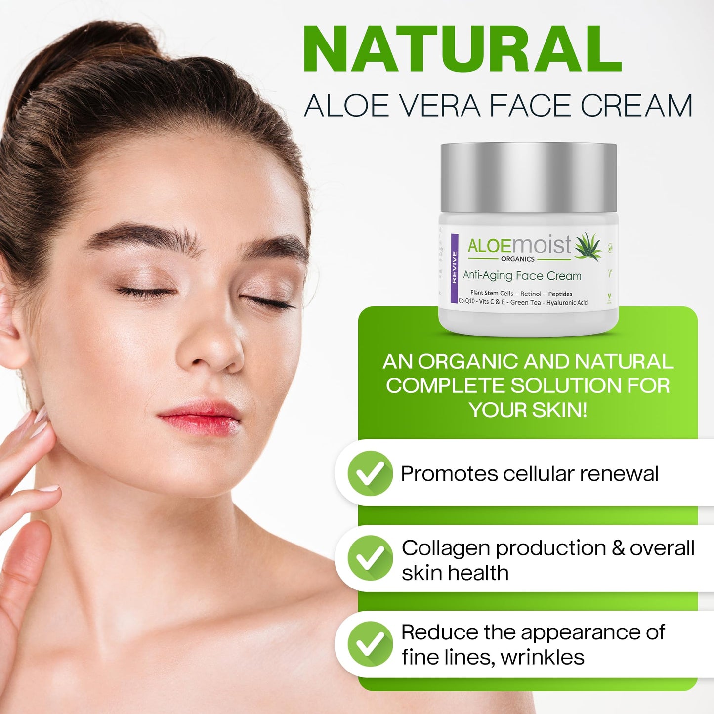 Advanced Retinol Cream for Face | Revive Anti Aging Face Cream for Women & Men - Topical Retinoid Wrinkle Repair Day or Night Moisturizer – Organic Retinol Facial Moisturizer for Aging Skin Care