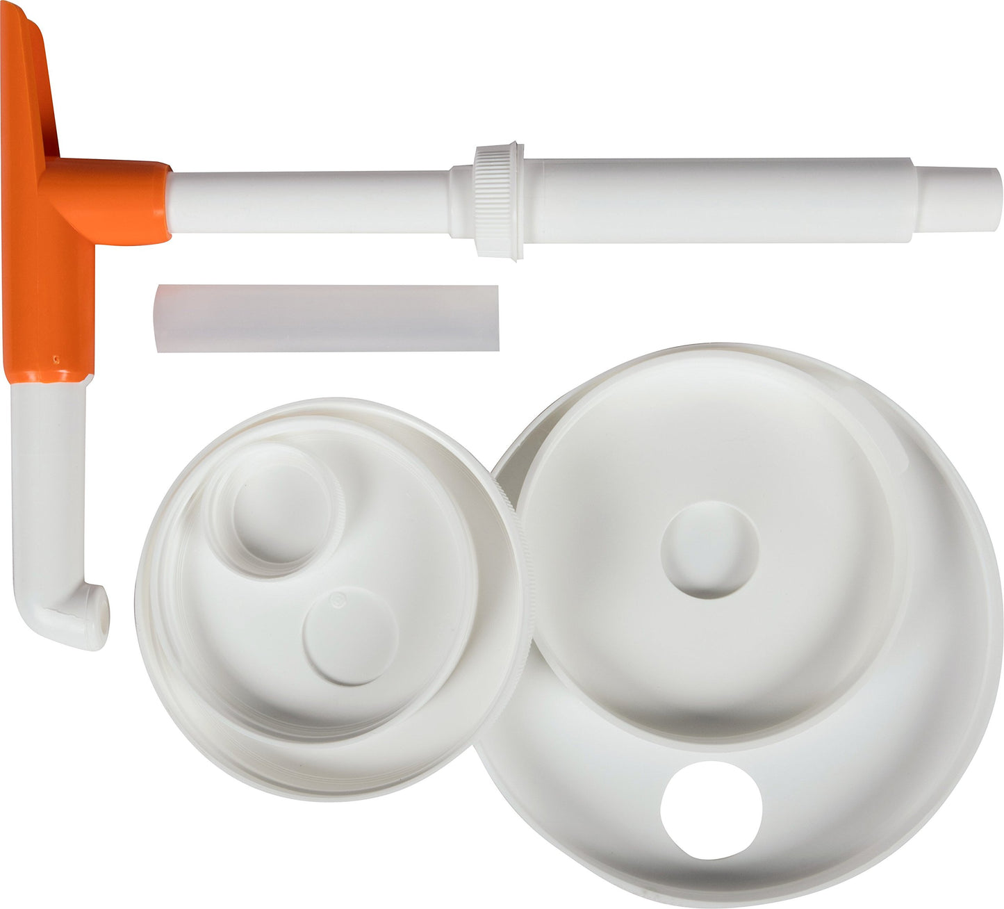 San Jamar Plastic Sauce Mega Pump and Pump Kit, 6 Pieces, White, 12 x 12 x 6 inches; 7.05 Ounces