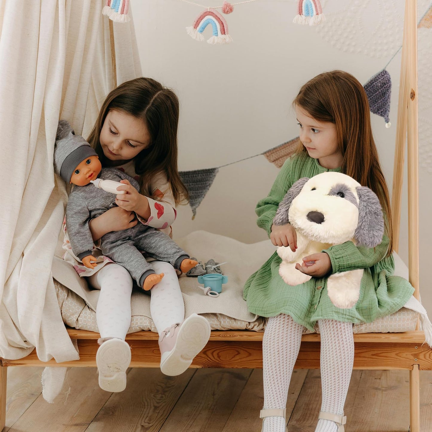Crillop Weighted Plush Cow Stuffed Animal, 24 inches, 4 lbs, Soft Plushie for Kids and Adults (Dog Medium)