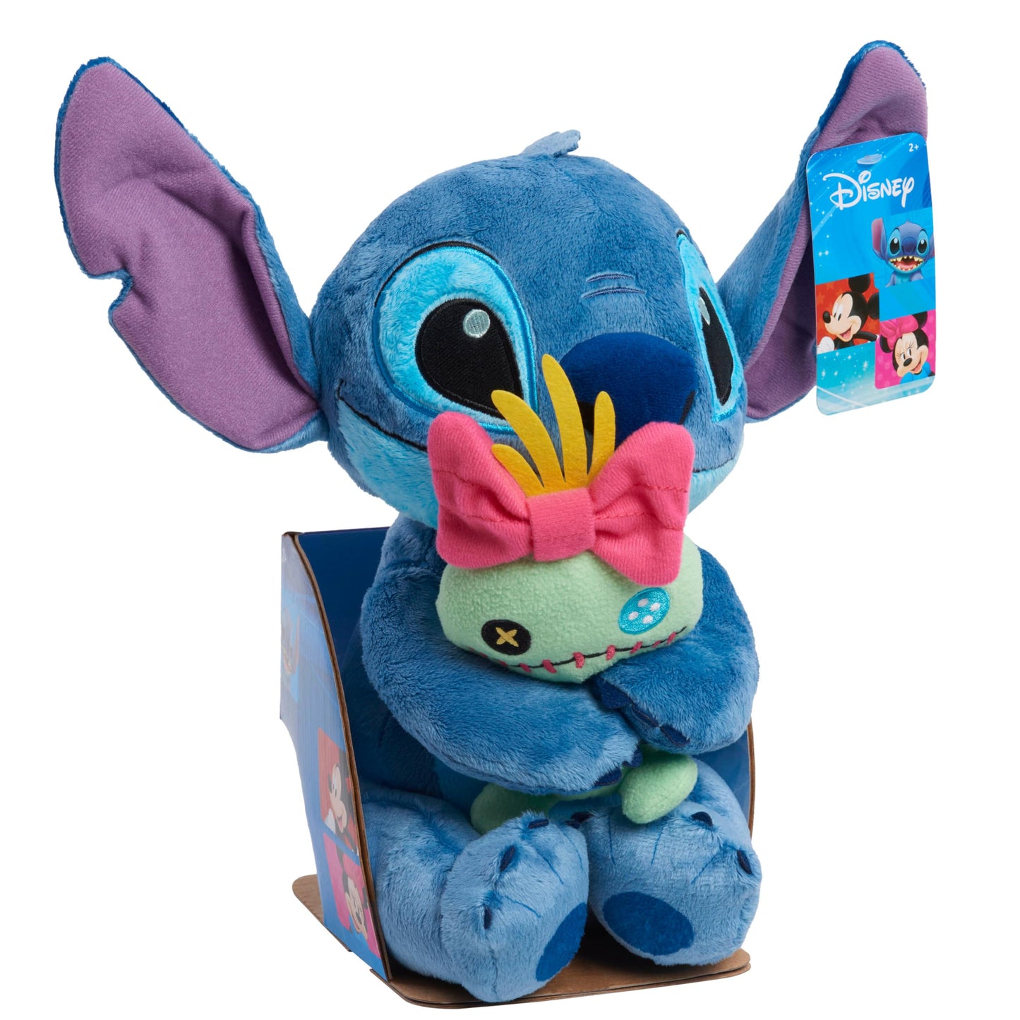 Disney Classics Lil Friends Stitch and Scrump Plush Stuffed Animal, Officially Licensed Kids Toys for Ages 2 Up, Gifts and Presents