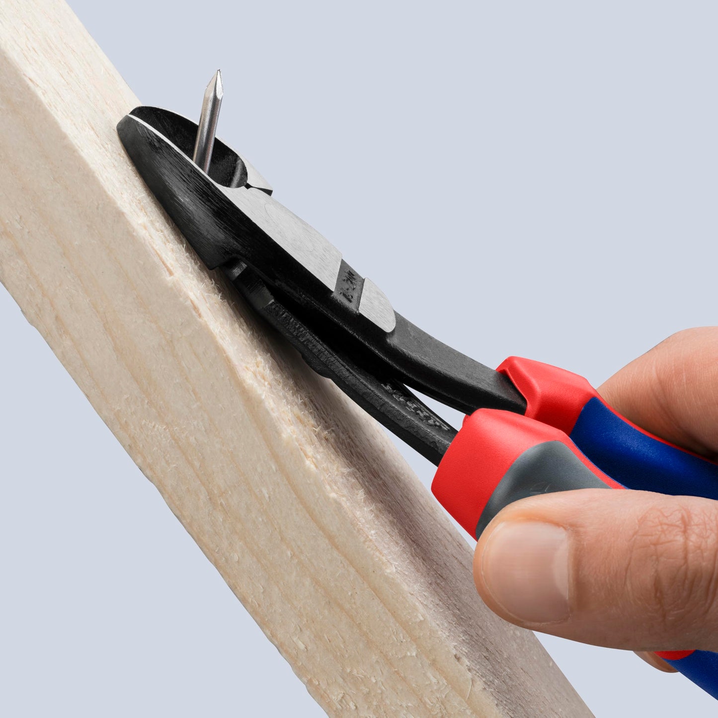 KNIPEX Tools - High Leverage Angled Diagonal Cutters, 12 Degree Angled, Multi-Component (7422200SBA), 8 inches
