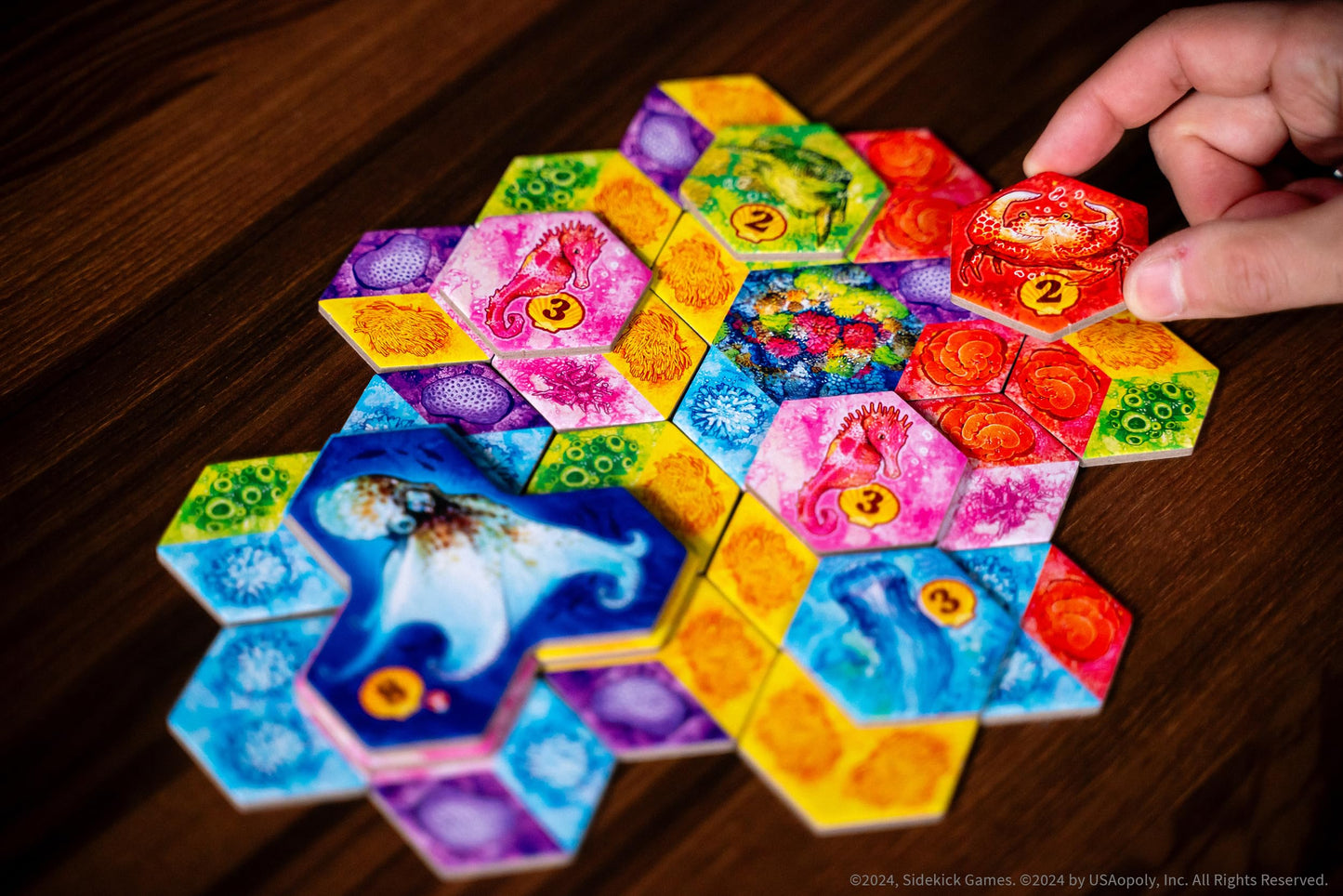 Aqua Board Game, Fun Strategy Game for Adults and Family, Thematic Oceanic Tile Placement Game, Ages 8+, 1-4 Players, 30-45+ Minute Playtime, Solo and Competitive Modes