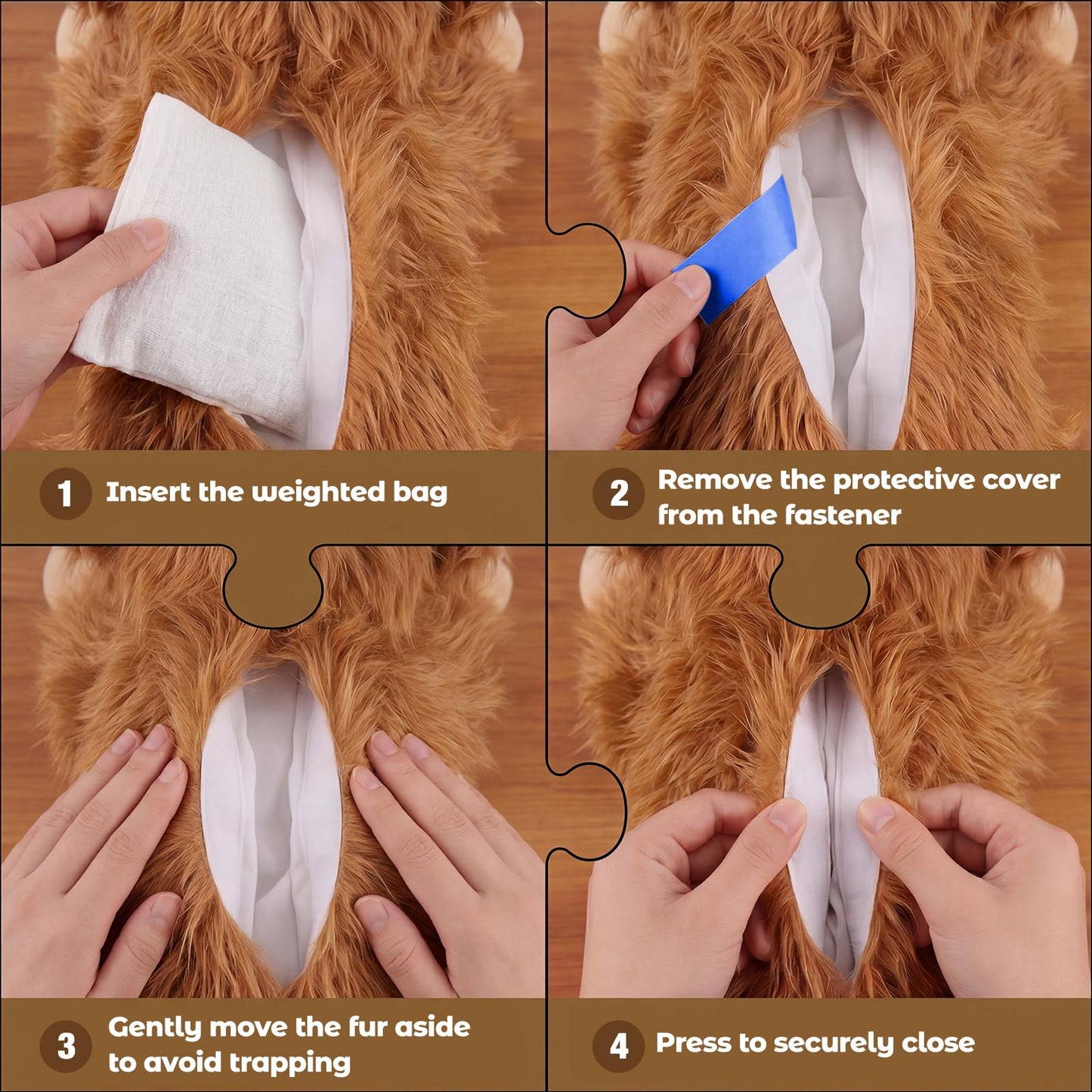 22" & 4.5 lbs Highland Cow Weighted Stuffed Animal for Anxiety, Cuddly & Soft Kids' Plush Toy Pillows for Companion, Large Plushies with Removable Ceramsite Bag, Gifts for Adults, Kids, Boys and Girl
