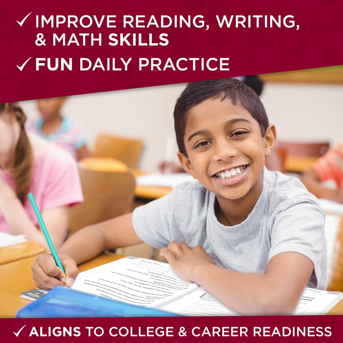 180 Days™: Includes Reading 2nd Edition, Writing, and Math for 4th Grade Practice Workbook for Classroom and Home, Cool and Fun Practice Created by Teachers (180 Days of Practice)