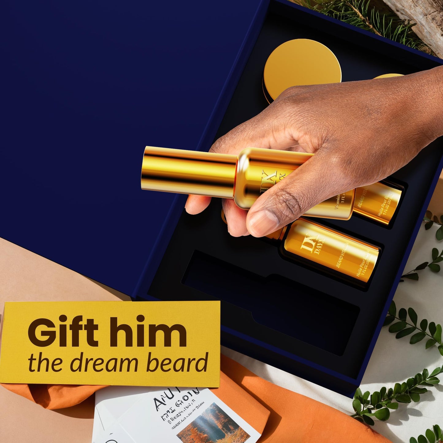 Gift Sets for Men, Valentines Day Gifts for Him Boyfriend Husband, Luxury Beard Kit w/Beard Oil and Beard Balm for Fathers Day, Anniversary Birthday Christmas Stocking Stuffers Gift
