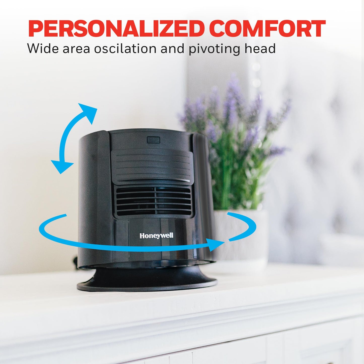 Honeywell QuietSet™ Personal Sleep Fan Noise Machine with Pink Noise, 3 Speeds, Adjustable Head, Nightstand and Bedside Fan, Black, HTF300B