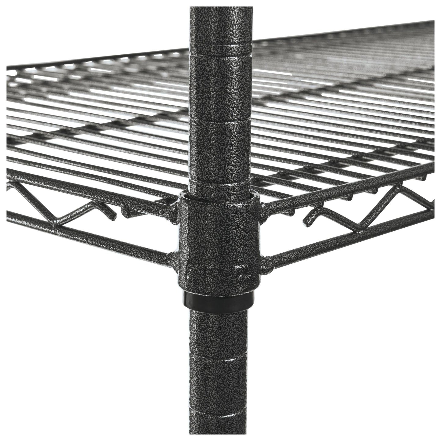 Alera Three-Tier Wire Cart, 34" x 18" x 40", Black