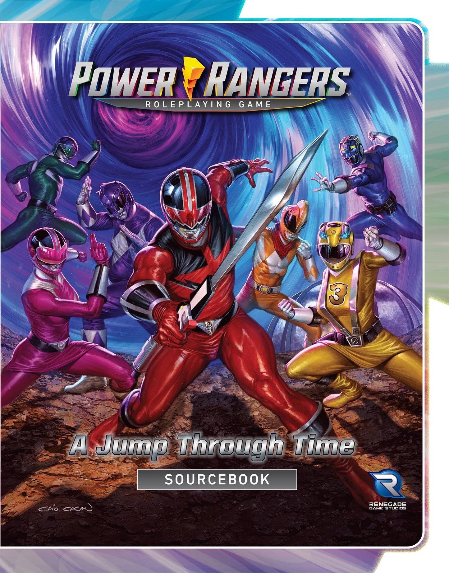 Renegade Game Studios: Power Rangers Roleplaying Game A Jump Through Time Sourcebook, Play as The Purple, Orange, or Advanced Spectrum Quantum Ranger Roles. Ages 14 and up