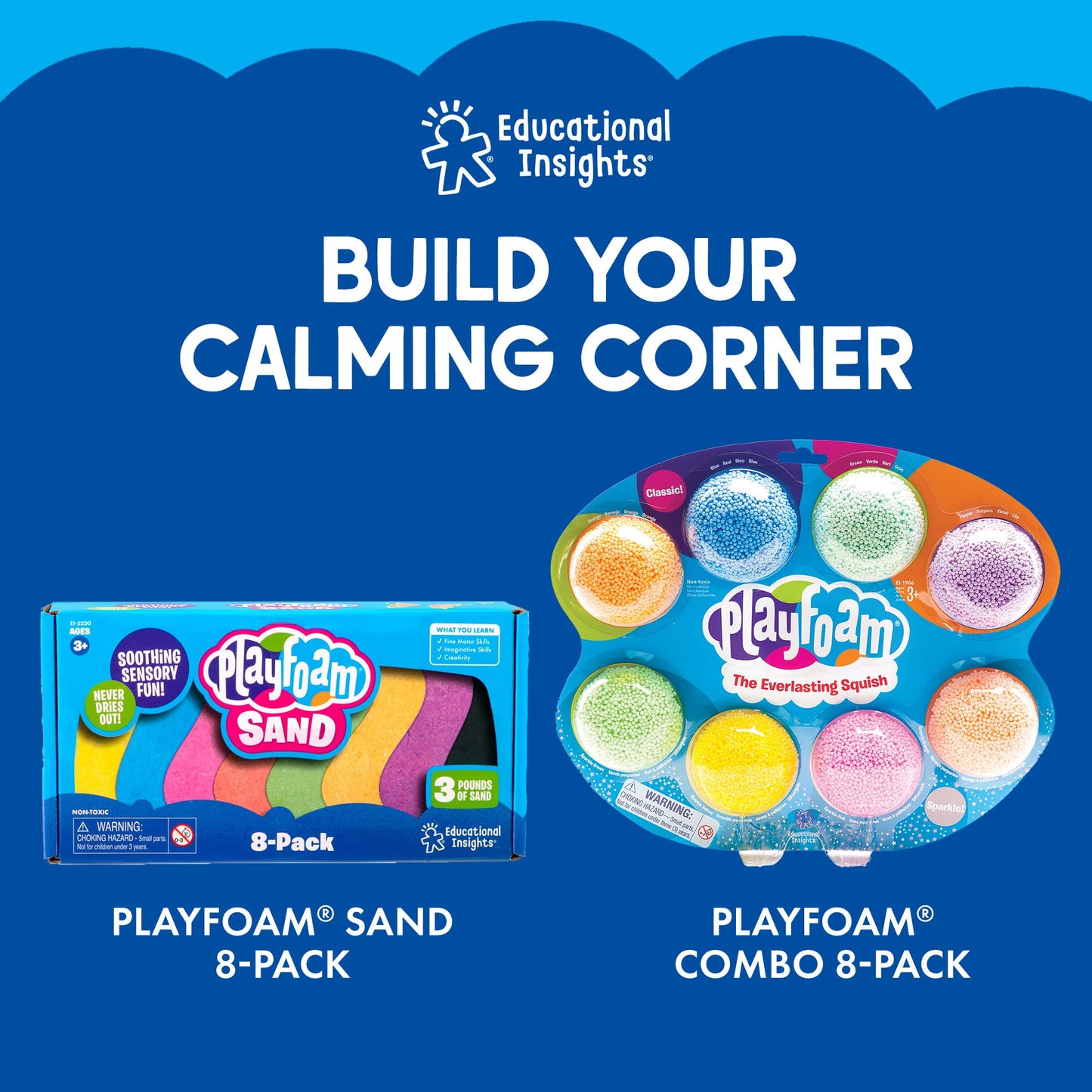 Educational Insights Playfoam® Sand Sensory Spheres - Relaxing Zen Garden Kits for Calm Down Corner or Desk, Anxiety Tools and Meditation Sets for Kids & Adults, Stress Relief Toys, Gift for Ages 5+
