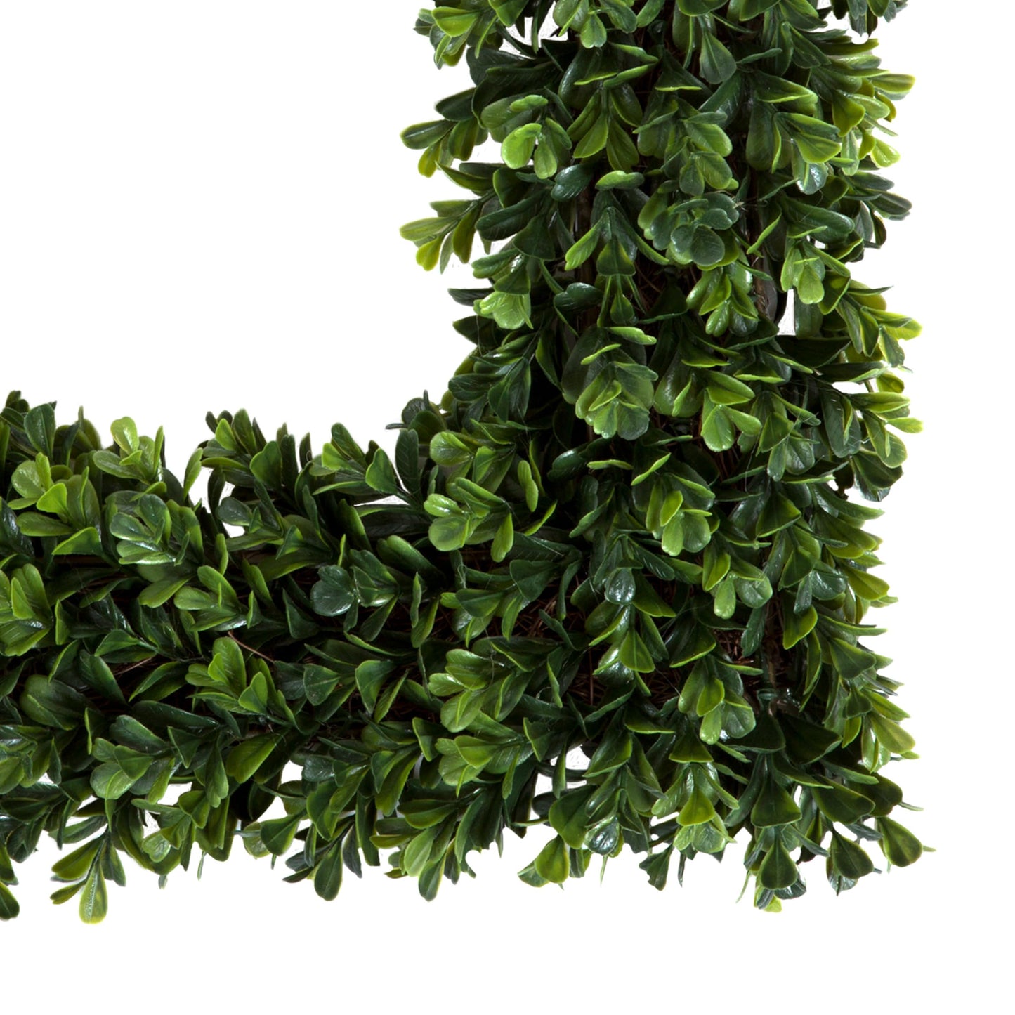 Pure Garden Set of 2 Wreaths - 16.5-Inch Square Artificial Boxwood Spring, Summer, Winter, or Fall Wreaths - Outdoor/Indoor Decor for Front Door