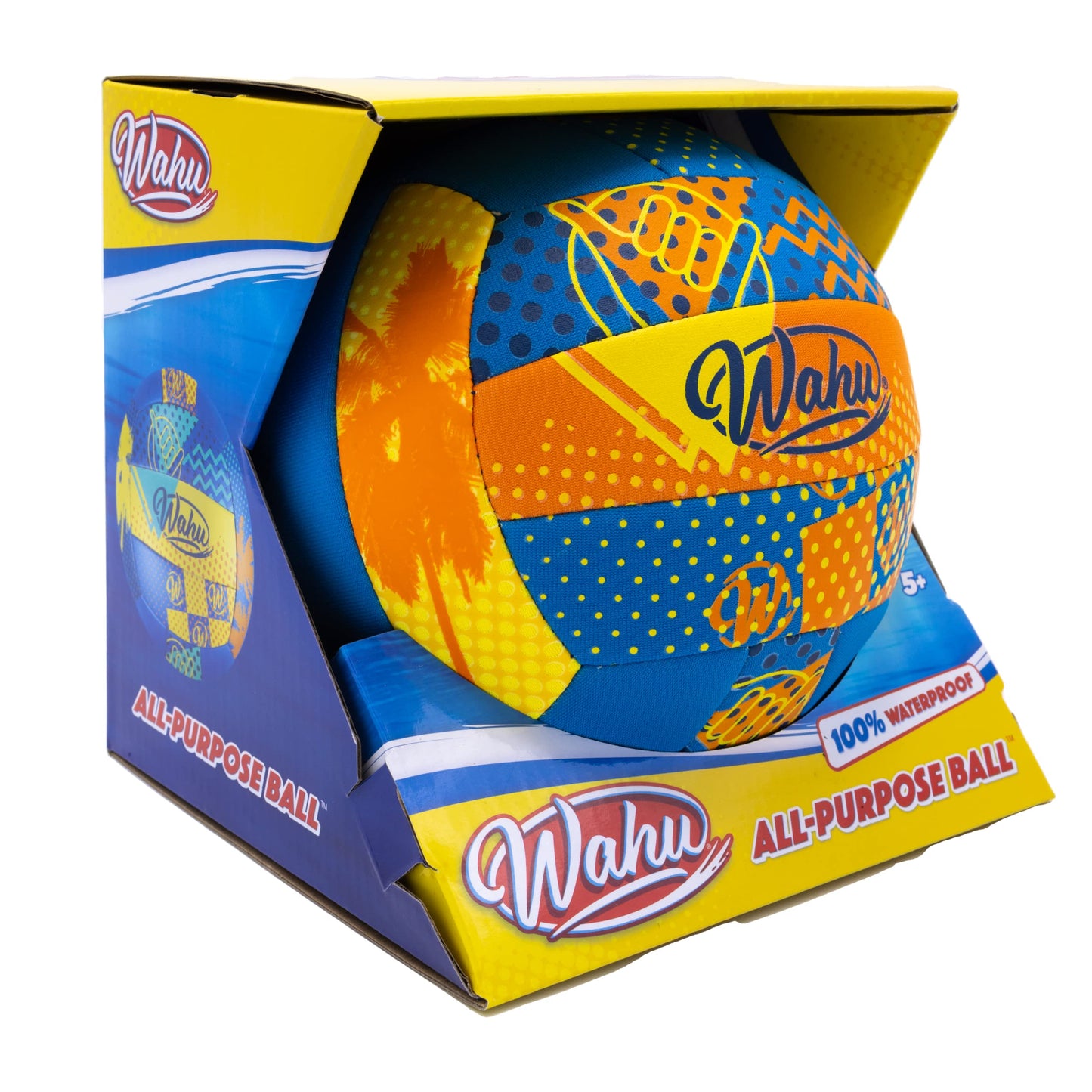 Wahu All-Purpose Ball Orange 6.5" Diameter - 100% Waterproof Neoprene Skin for Play at The Beach Or Pool - Use for Basketball, Volleyball, Water Polo, Soccer and More!