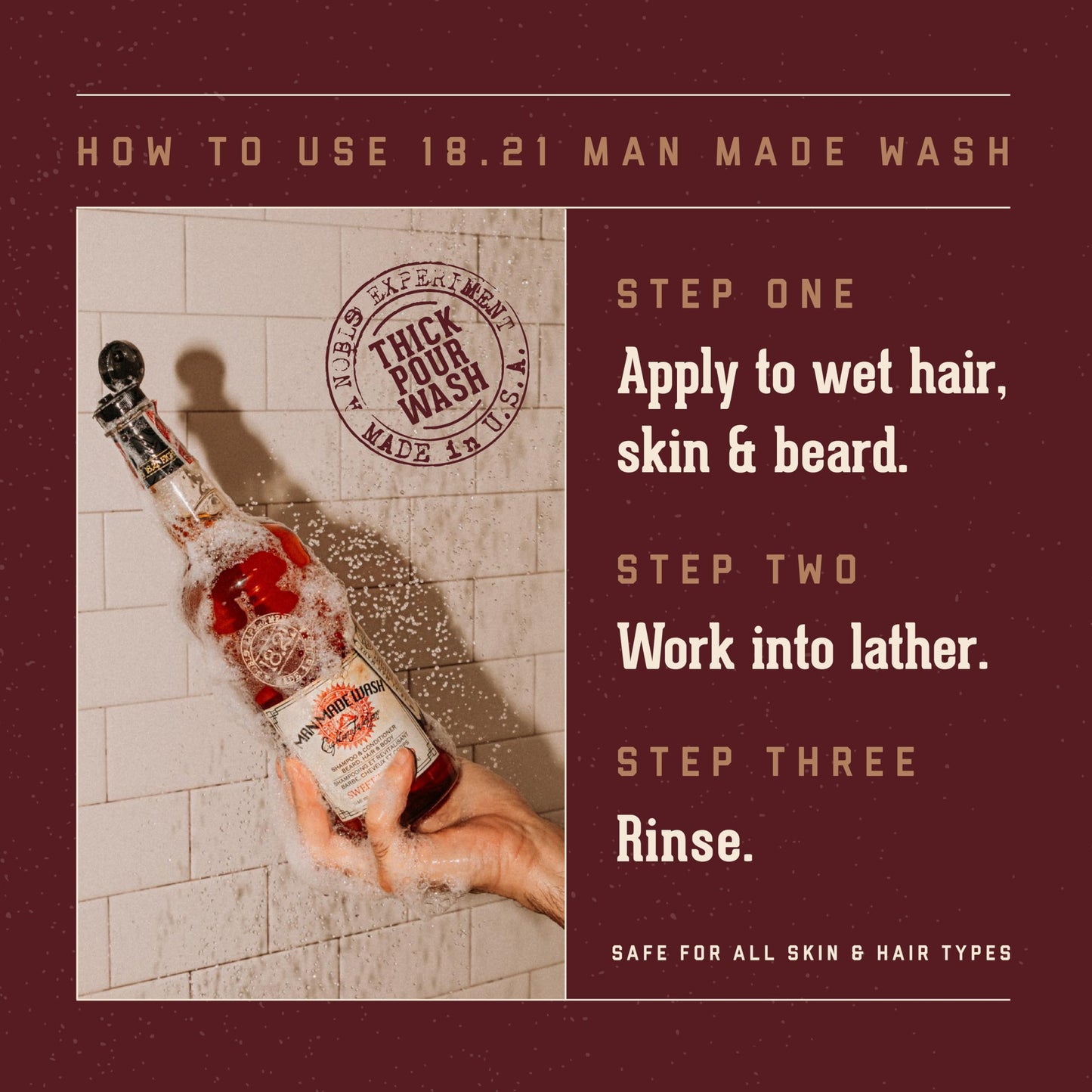 18.21 Man Made Man Made Wash - Sweet Tobacco Men 32 oz