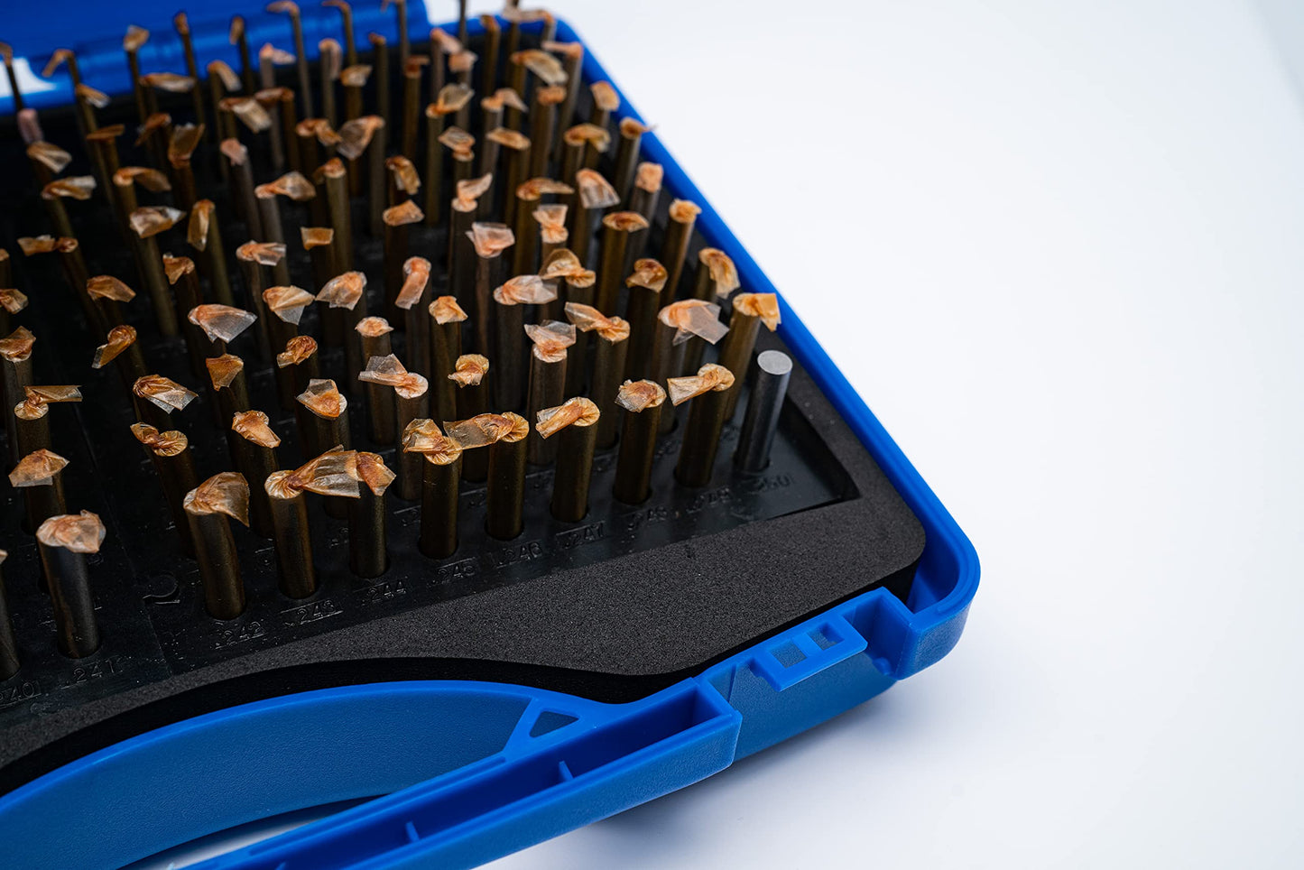 LLDSIMEX 190 PCS M1 (0.061-0.250") Minus Steel PIN GAGE Set ;Plastic CASE (M1-0.061-0.250 190PCS)