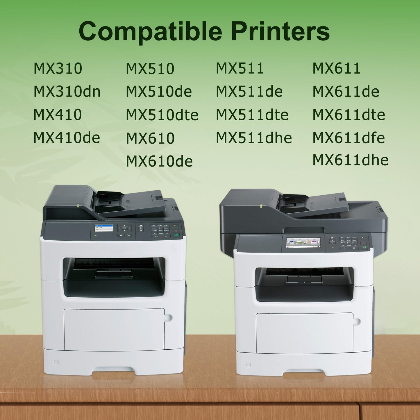 601H (60F1H00) High Yield Black Toner Cartridge 2-Pack Replacement for Lexmark MX310dn MX410de MX510de MX511de MX511dhe MX511dte MX610de MX611de MX611dfe MX611dhe MX611dte Printer