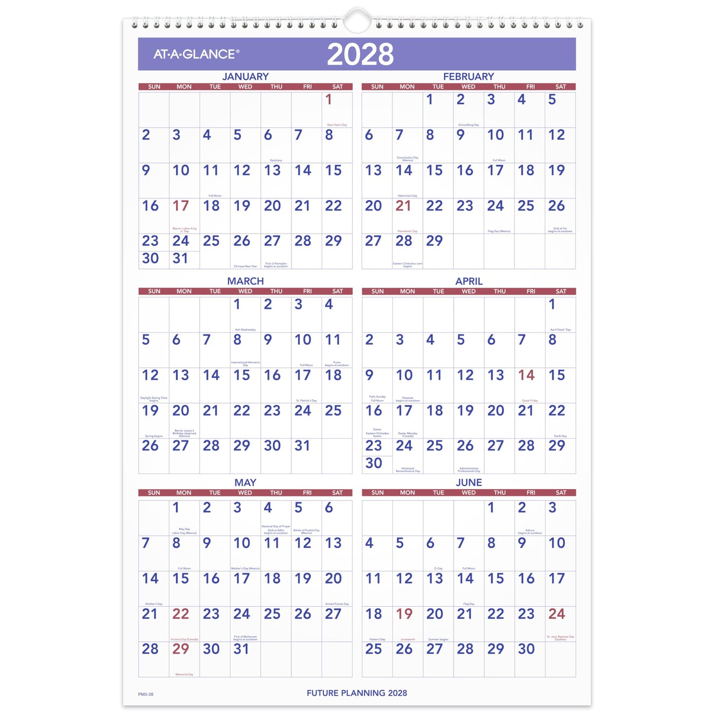 AT-A-GLANCE 2027 Wall Calendar, Monthly, 15.5" x 22.75" Planner, Ruled Daily Blocks (PM32827)