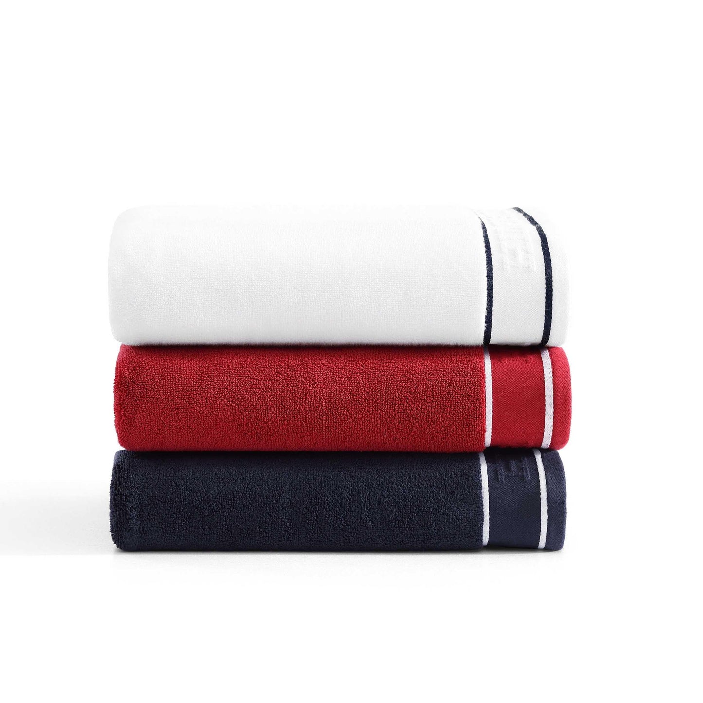 Tommy Hilfiger – Bathroom Towels, Soft Cotton Washcloths, Bath & Hand Towel Set, Zero Twist, Medium Weight & Highly Absorbent, Set of 6, College Dorm Room Essentials (Legacy Navy)