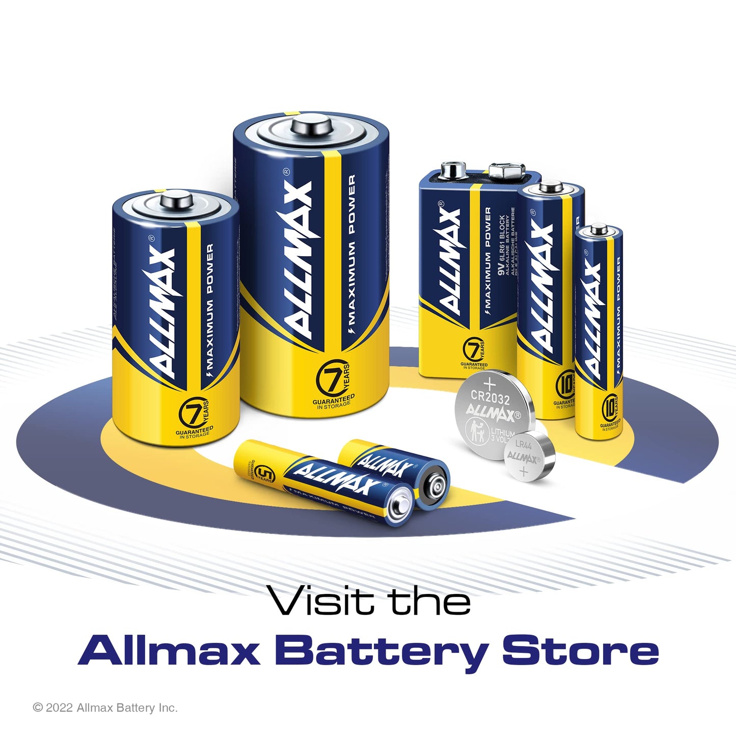 Allmax 9V Maximum Power Alkaline Batteries (48 Count) – Ultra Long-Lasting, 7-Year Shelf Life, Leakproof Design, Superior Performance