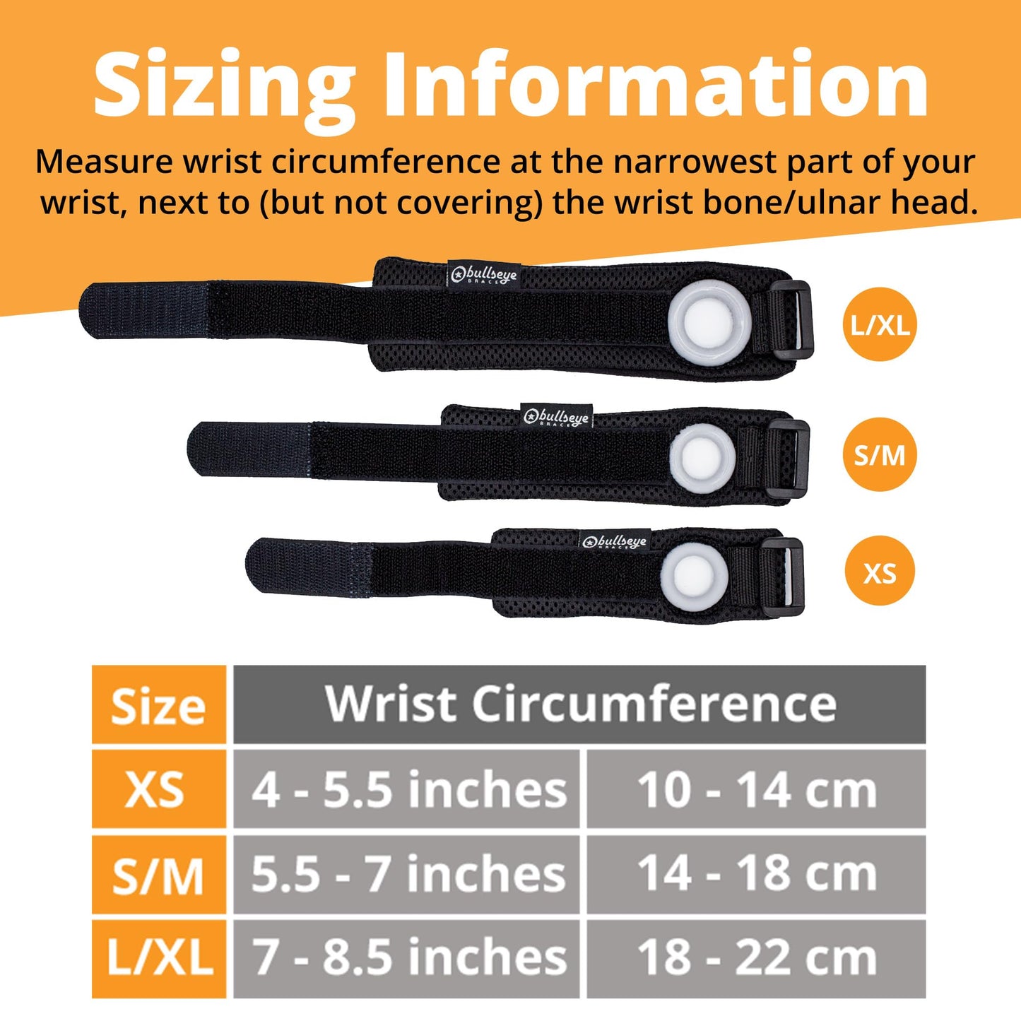 BULLSEYE Wrist Band with Silicone Ring for Pinky and Ulnar Sided Pain, and DRUJ Instability - Repetitive Use Injury & Stabilizer for TFCC Tear Recovery - Size S/M