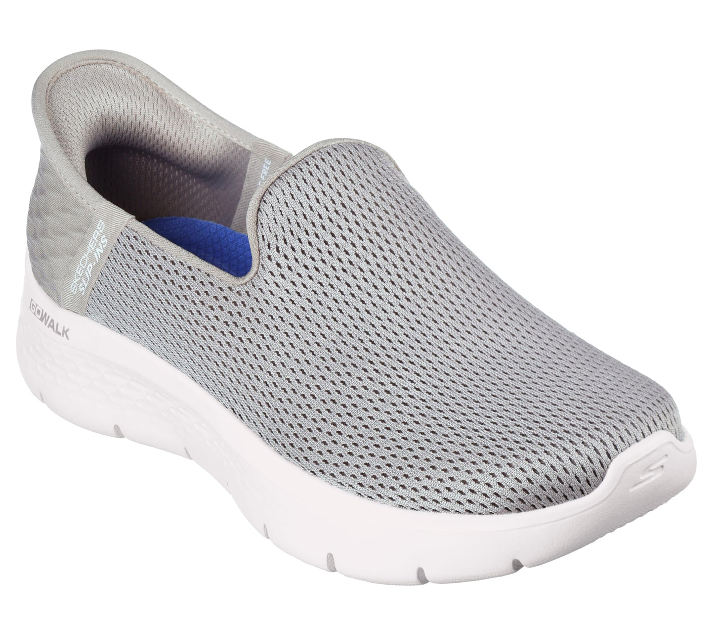 Skechers Women's Hands Free Slip-Ins Go Walk Flex-Relish Sneaker, Taupe/Blue, 8.5 Wide