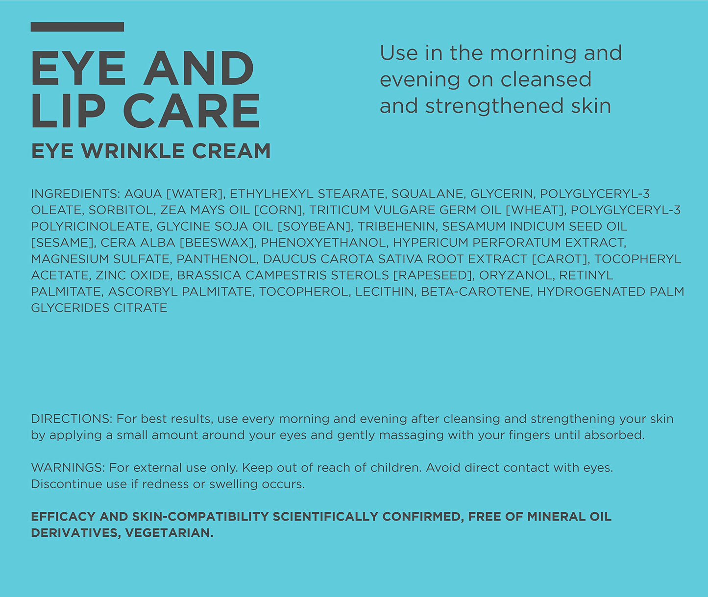 ANNEMARIE BÖRLIND – Eye Wrinkle Cream – Natural Vitamin C + E Anti Aging Eye Cream for Smoothed, Brighter, and Plump Skin With New Elasticity – 0.67 Oz