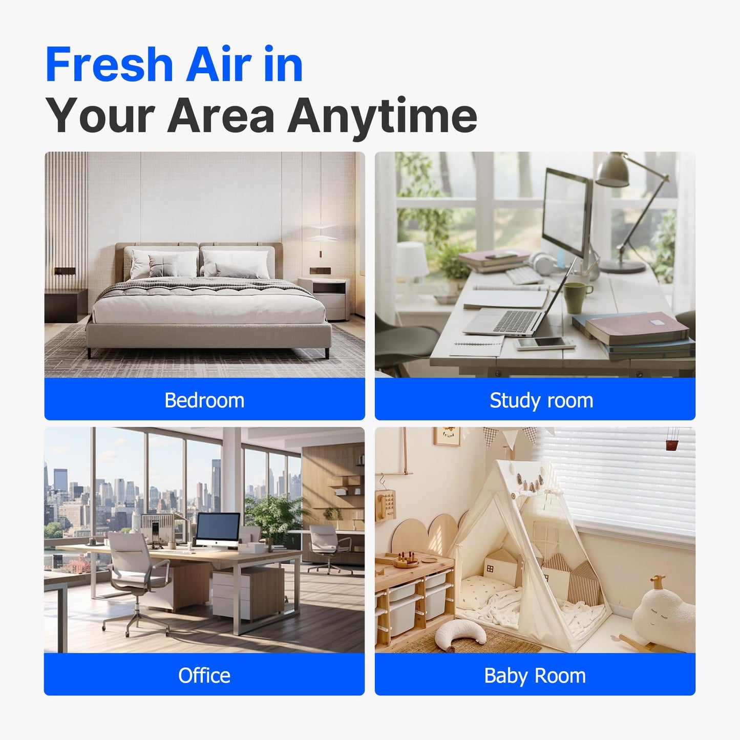 Air Purifiers for Bedroom Home with Sleep Mode for Smoke Pet Dander Odors, Small Air Purifier with Fragrance Sponge, Blue Ambient Light, 23dB Quiet, 2 Pack White