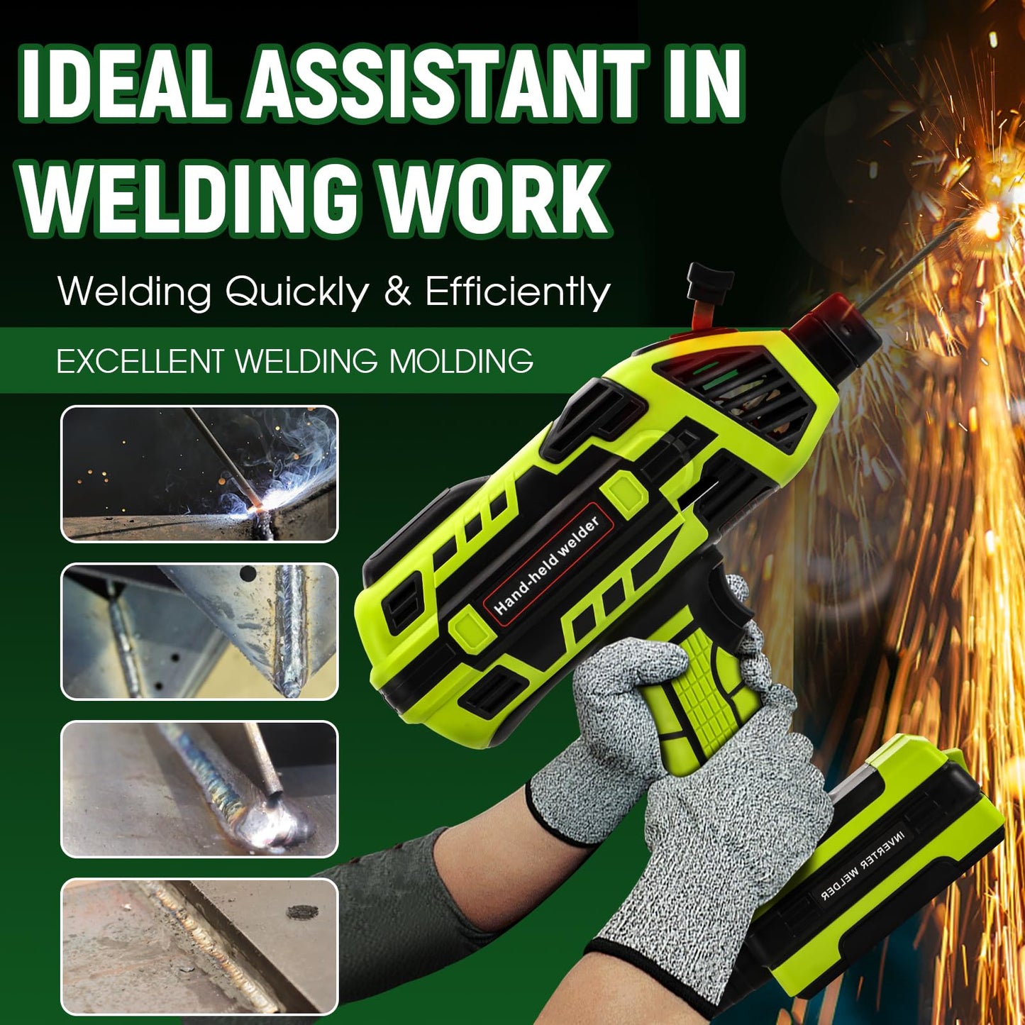 Antstone 4600W Welding Machine Handheld 20-120A 110V Portable ARC Stick Welder Gun with 6 Variable Current Adjustment IGBT Inverter with Welding Tool Set for 3/32"-1/8" Welding Rod Gift