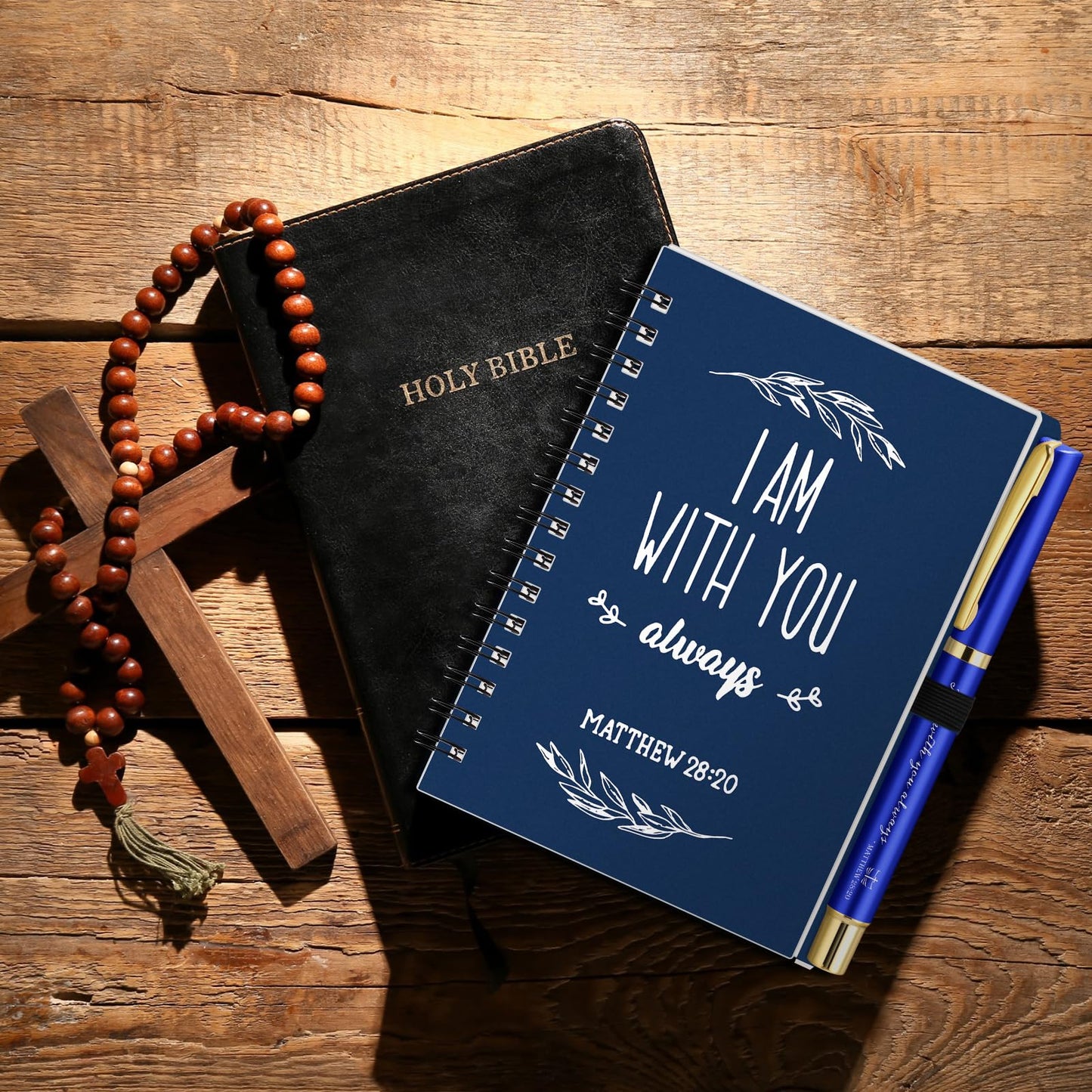 Kosiz 160 Pcs/80 Set Christian Gift Bulk Include Spiral Notebook and Bible Verse Ballpoint Pen Prayer Journal Religious Party Favor Christmas Church Gifts for Women Sunday School Family (Multicolor)