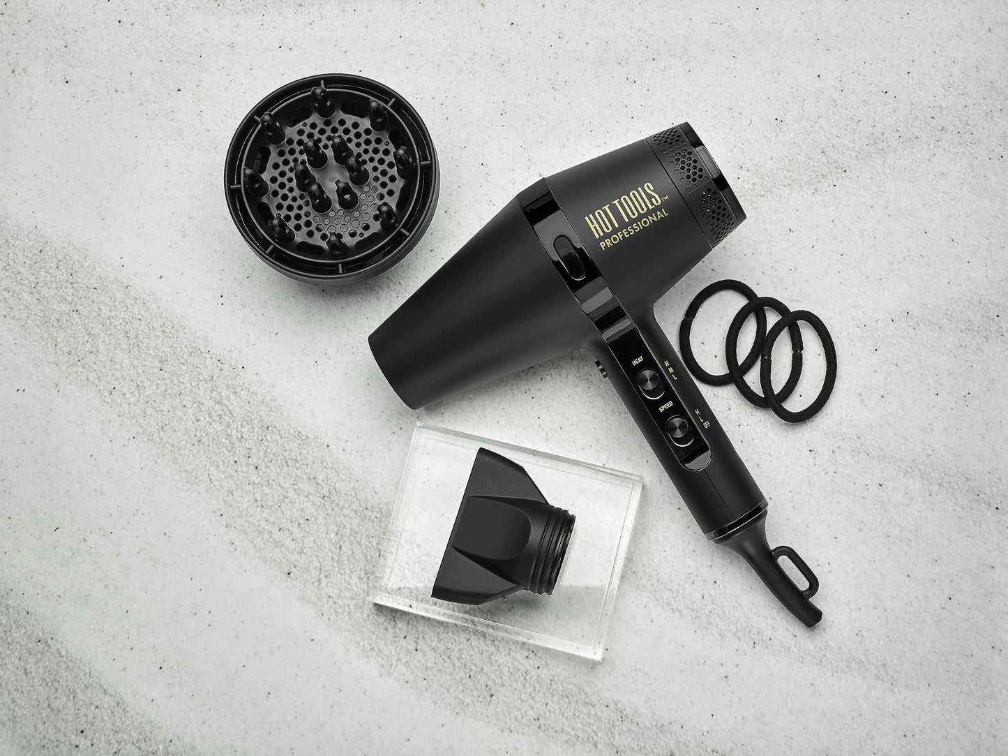 HOT TOOLS Pro Artist Black Gold Infrared Ionic™ Salon Dryer | Fast Drying, Styling and Smooth Results (Black)