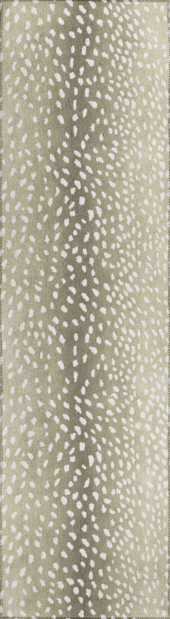 Addison Rugs Safari ASF33 Fawn Washable 2'3" x 7'6" Indoor Outdoor Hallway Runner Rug, Stain Resistant Washable Kitchen Area Carpet for Bathroom, Entry, Patio, Laundry and Bedroom Rug