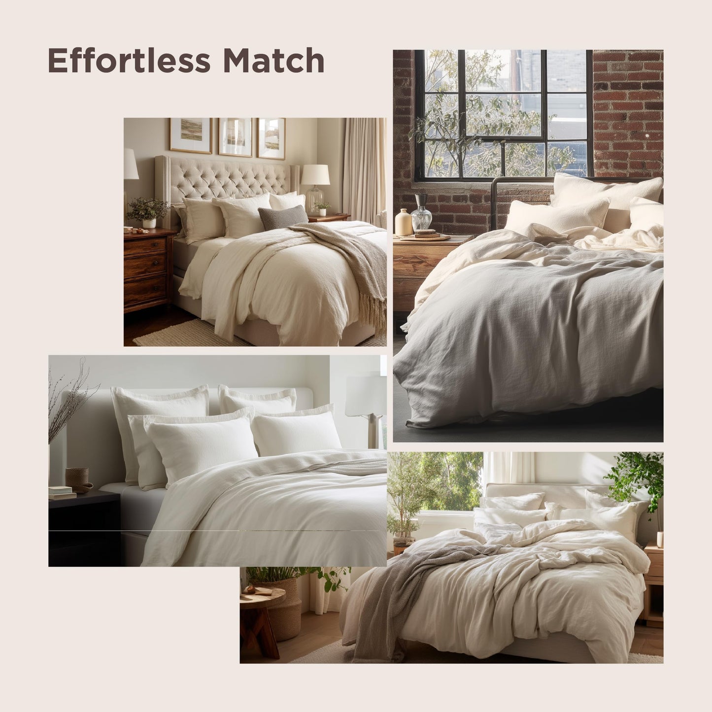 Bedsure Cream Oversized King Duvet Cover - 3 Pieces Prewashed Cotton-Like Polyester Extra Soft Bedding Set, Includes 1 Duvet Cover 120x98 Inches with Zipper Closure & 2 Pillow Shams, No Comforter